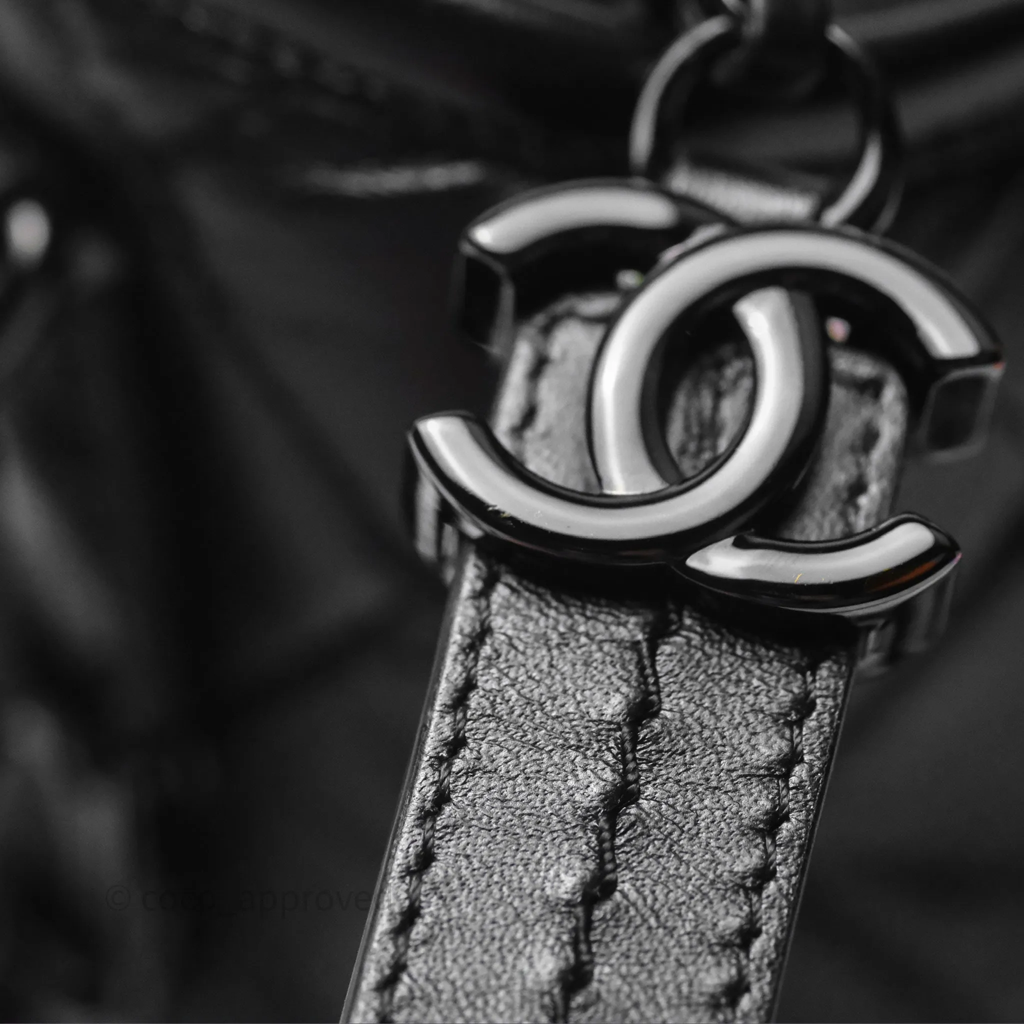 Chanel Small Gabrielle Hobo Quilted So Black Aged Calfskin