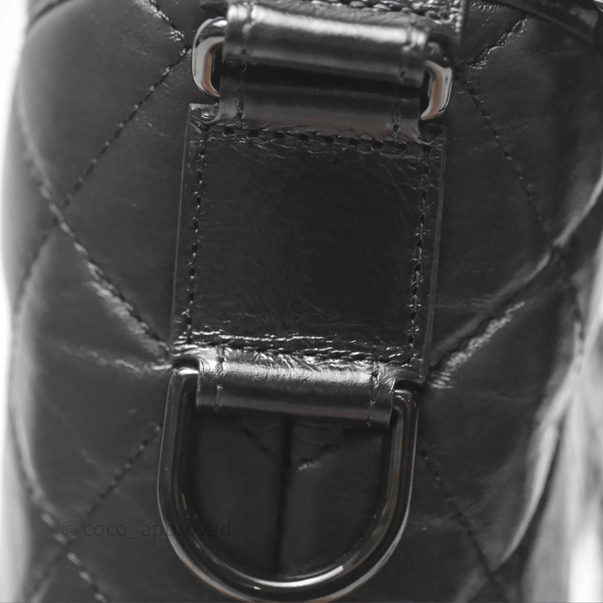Chanel Small Gabrielle Hobo Quilted So Black Aged Calfskin