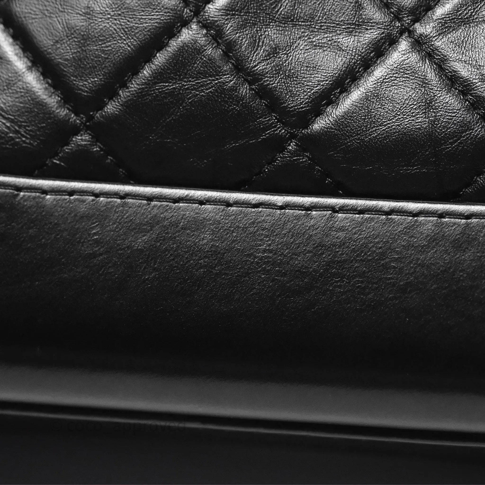 Chanel Small Gabrielle Hobo Quilted So Black Aged Calfskin