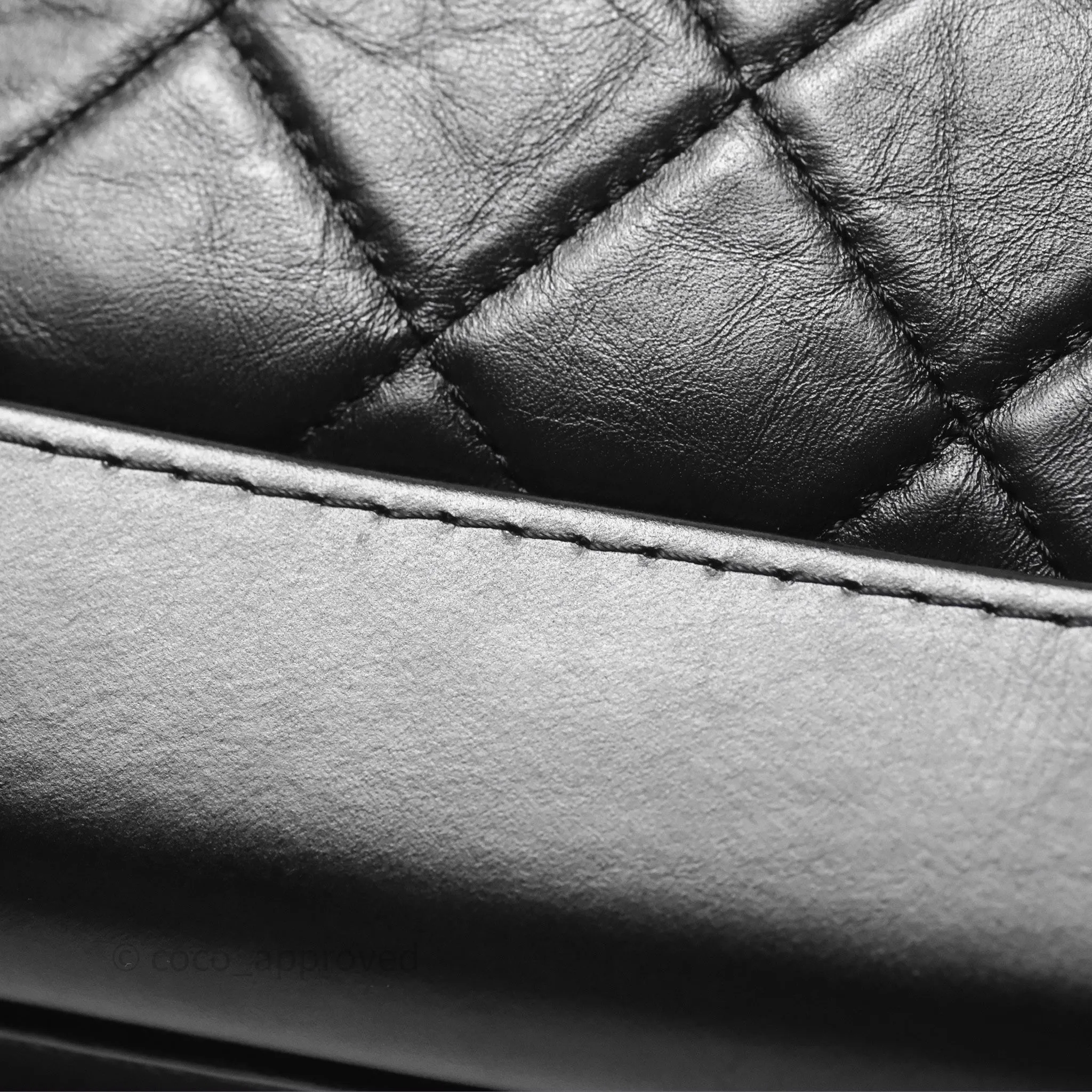 Chanel Small Gabrielle Hobo Quilted So Black Aged Calfskin