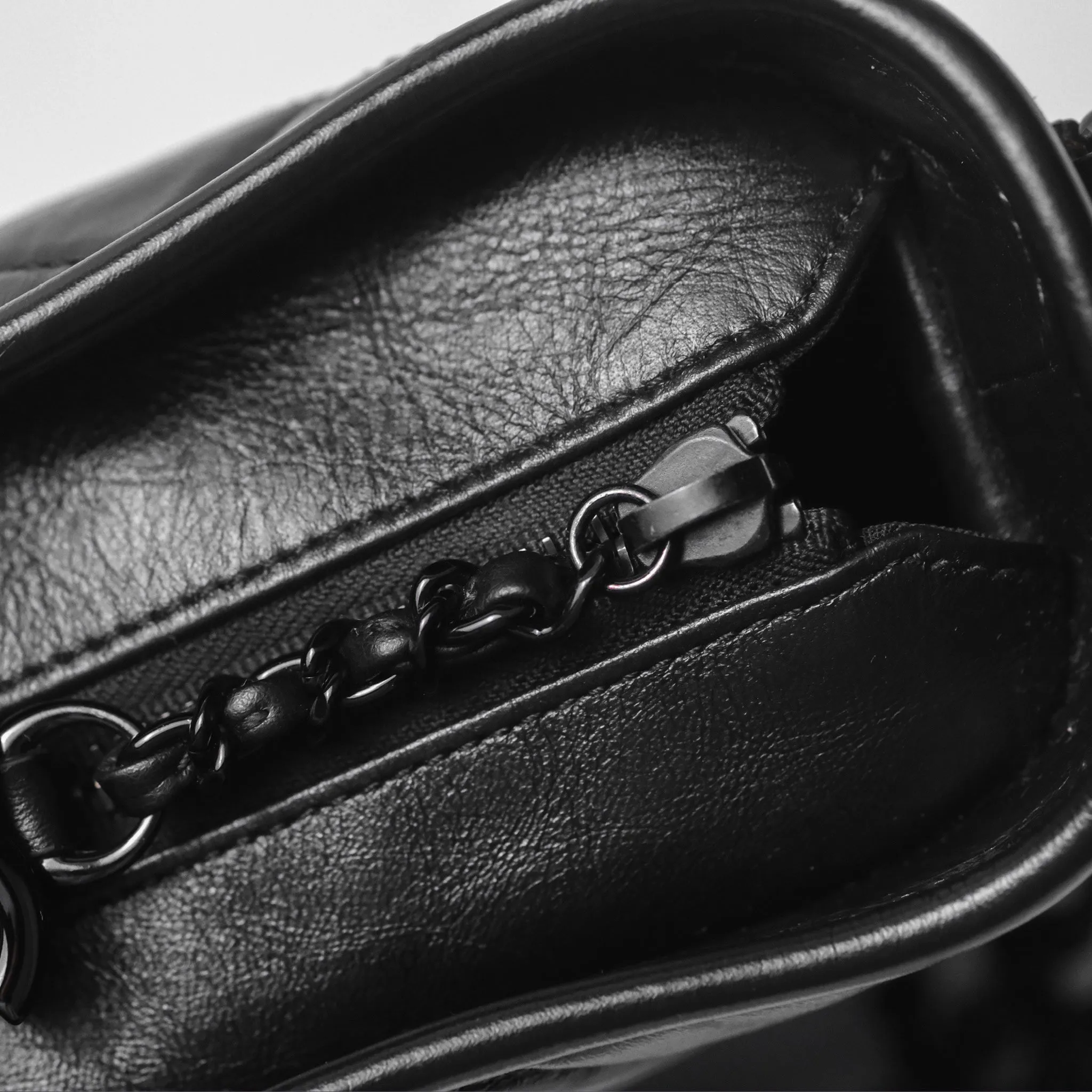 Chanel Small Gabrielle Hobo Quilted So Black Aged Calfskin