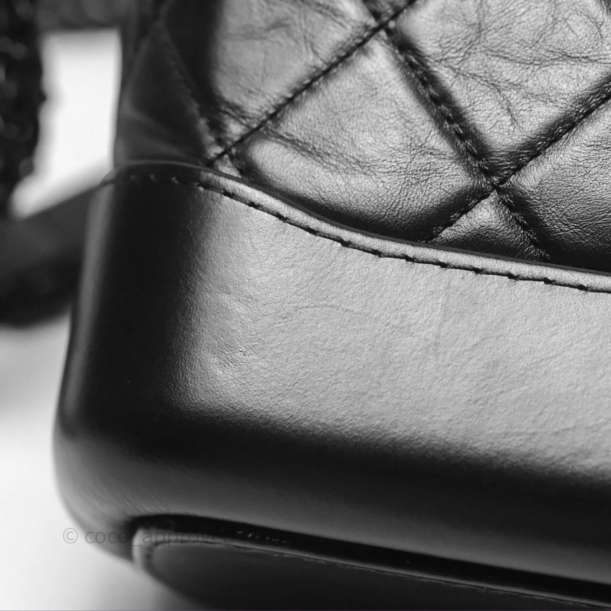 Chanel Small Gabrielle Hobo Quilted So Black Aged Calfskin