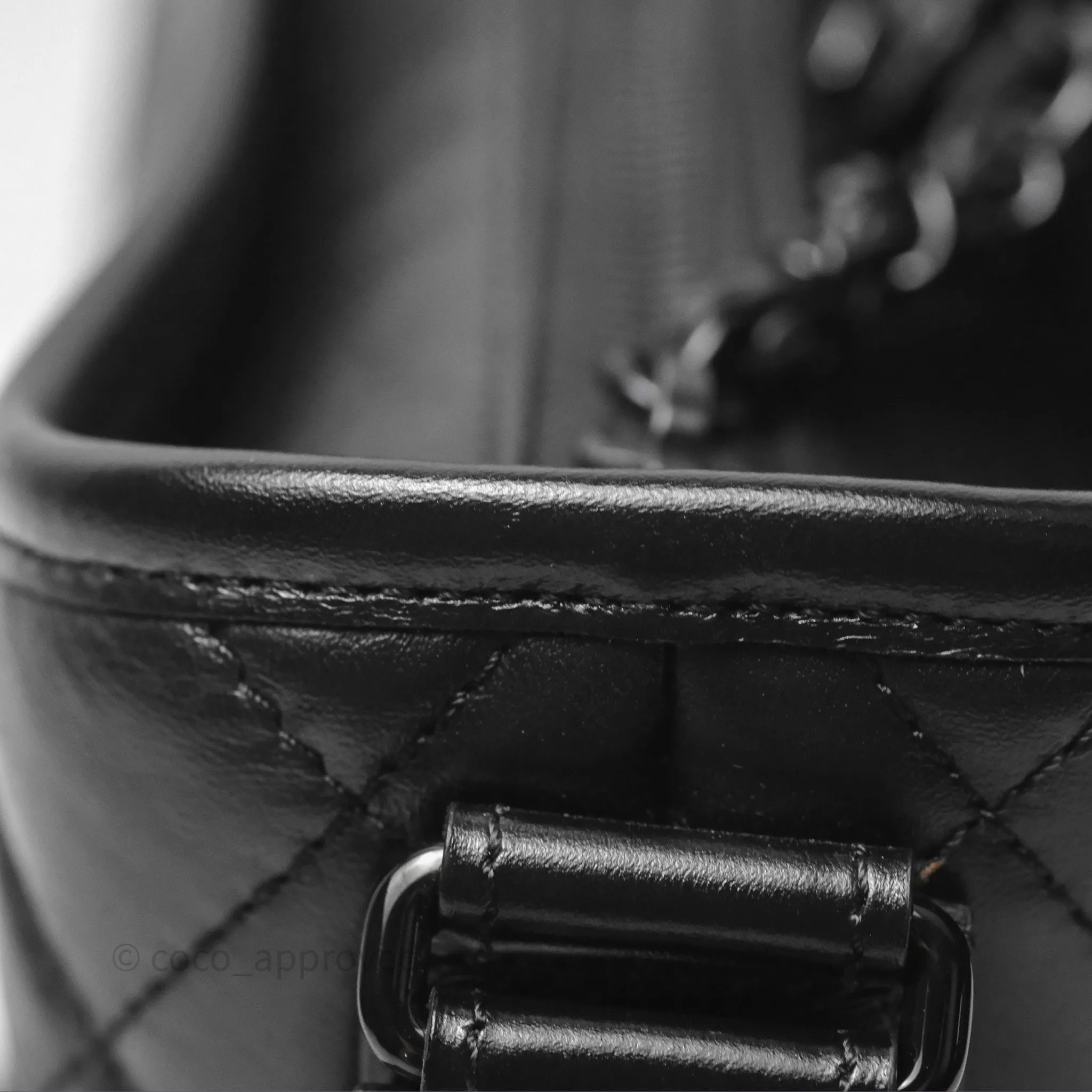 Chanel Small Gabrielle Hobo Quilted So Black Aged Calfskin