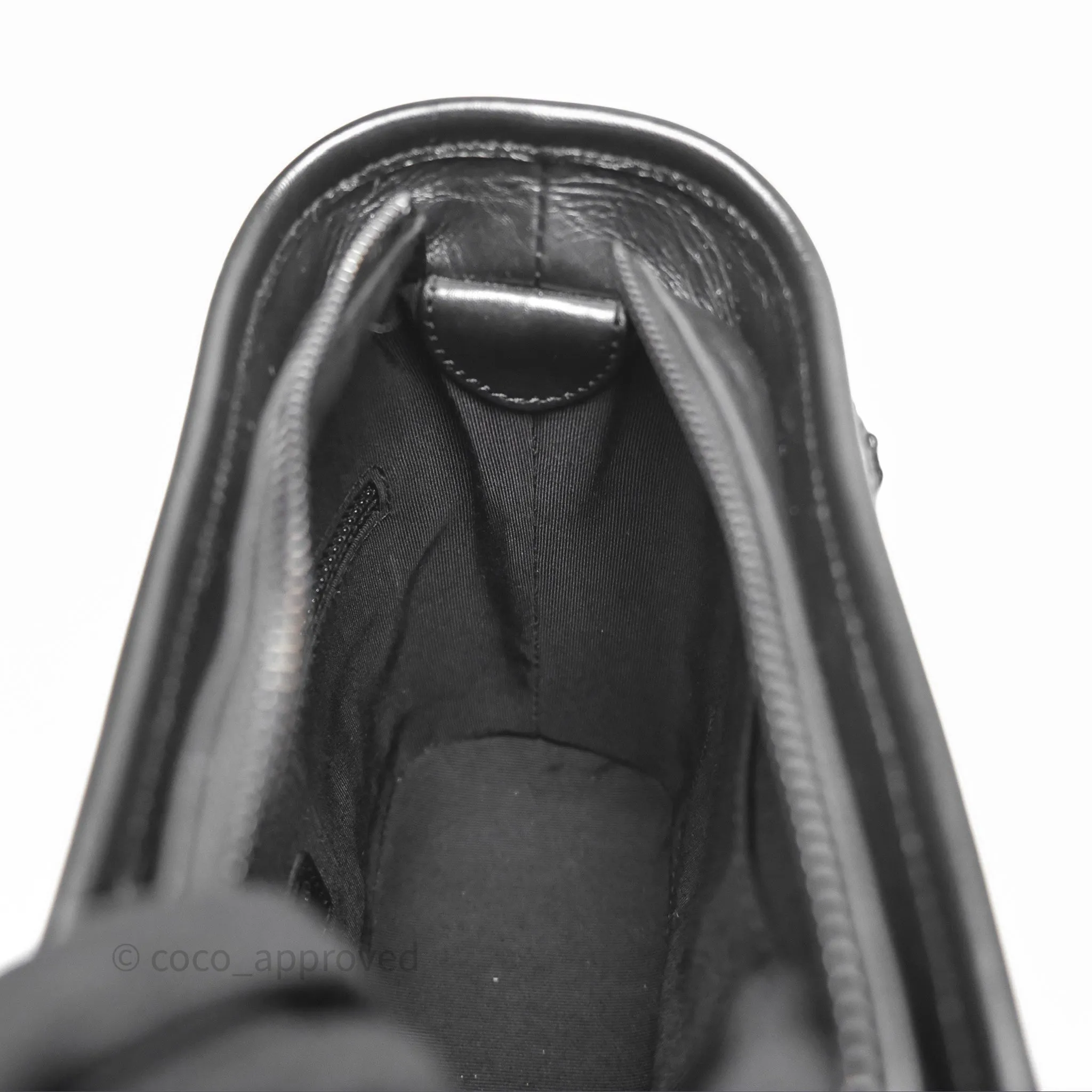 Chanel Small Gabrielle Hobo Quilted So Black Aged Calfskin