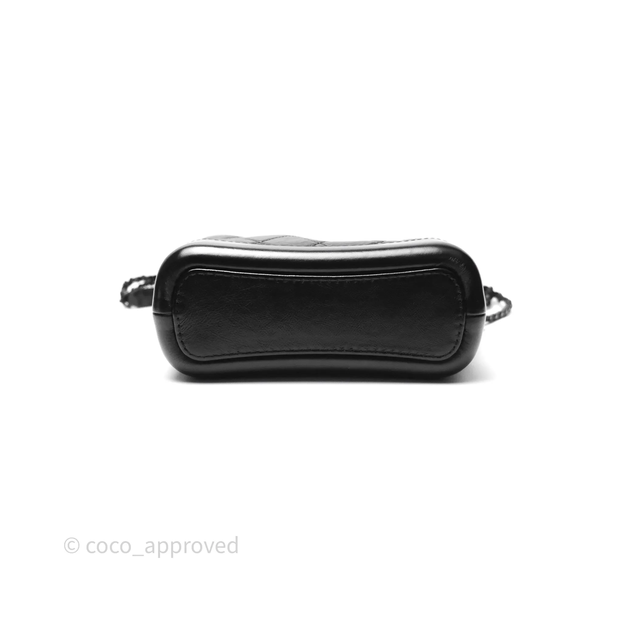 Chanel Small Gabrielle Hobo Quilted So Black Aged Calfskin