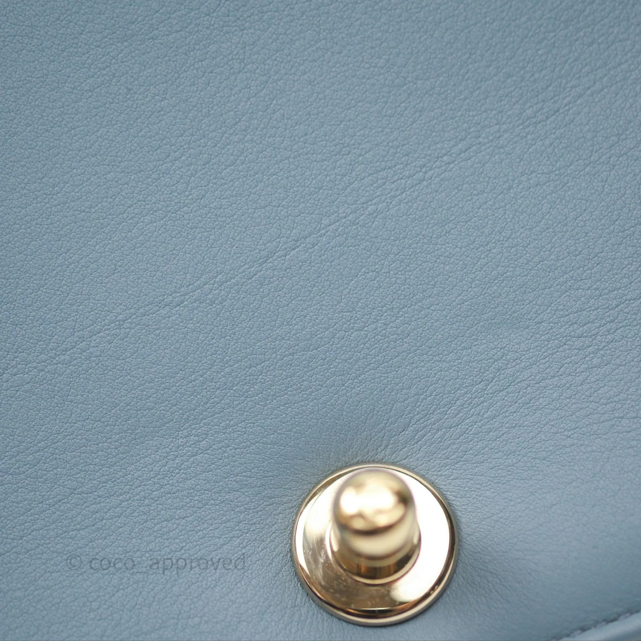 Chanel Small Quilted Boy Dusty Blue Lambskin Gold Hardware