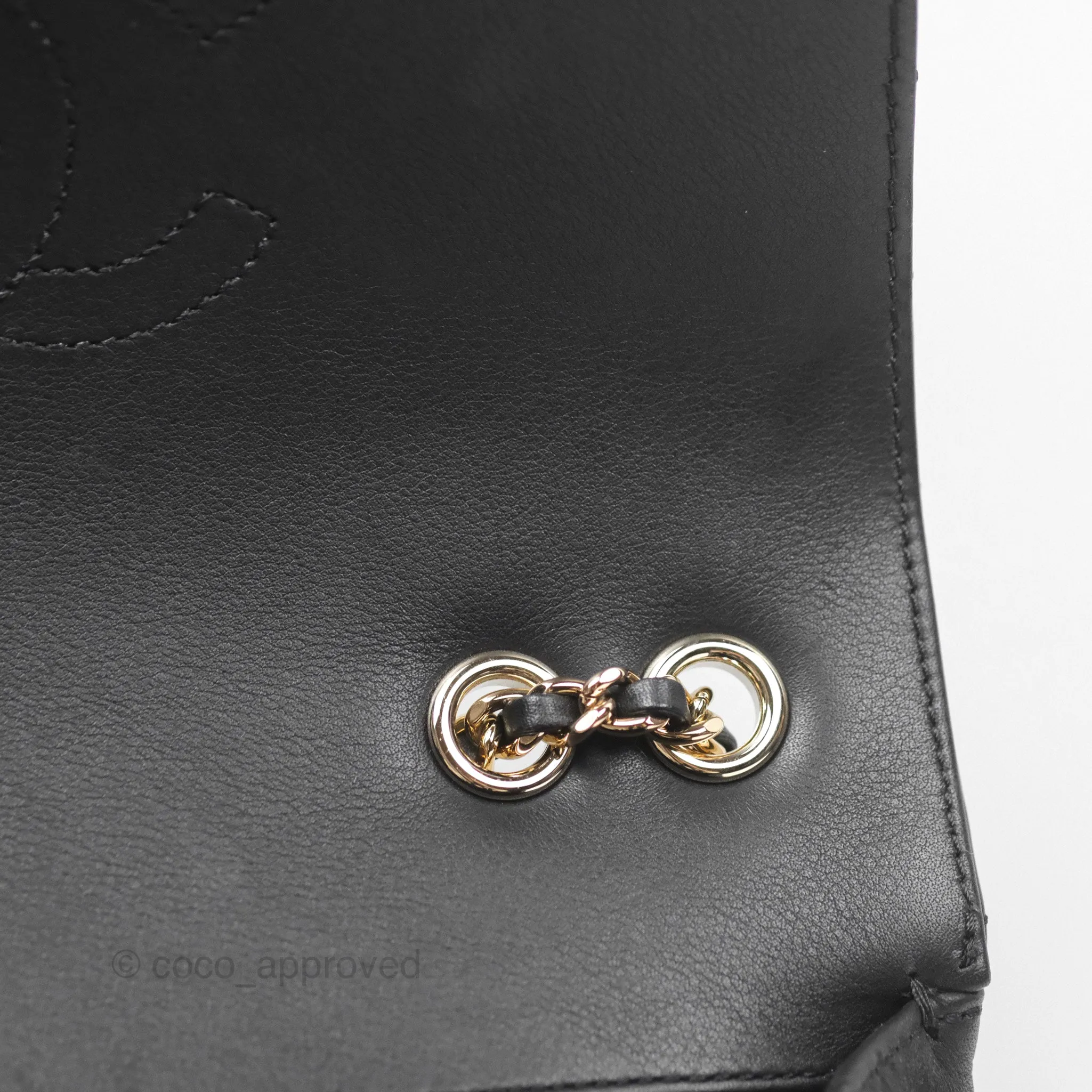 Chanel Small Statement Chevron Flap Bag Black Gold Hardware