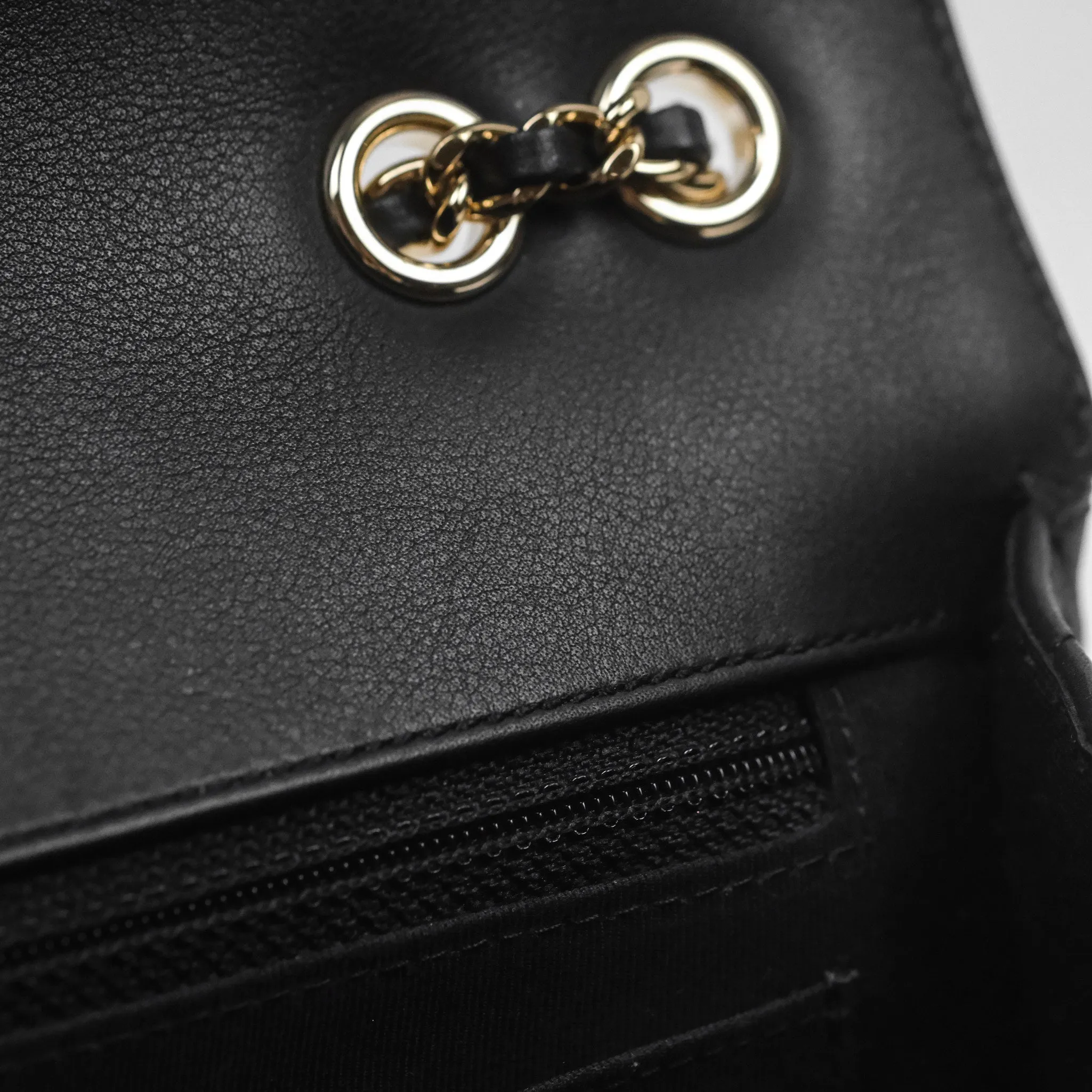 Chanel Small Statement Chevron Flap Bag Black Gold Hardware
