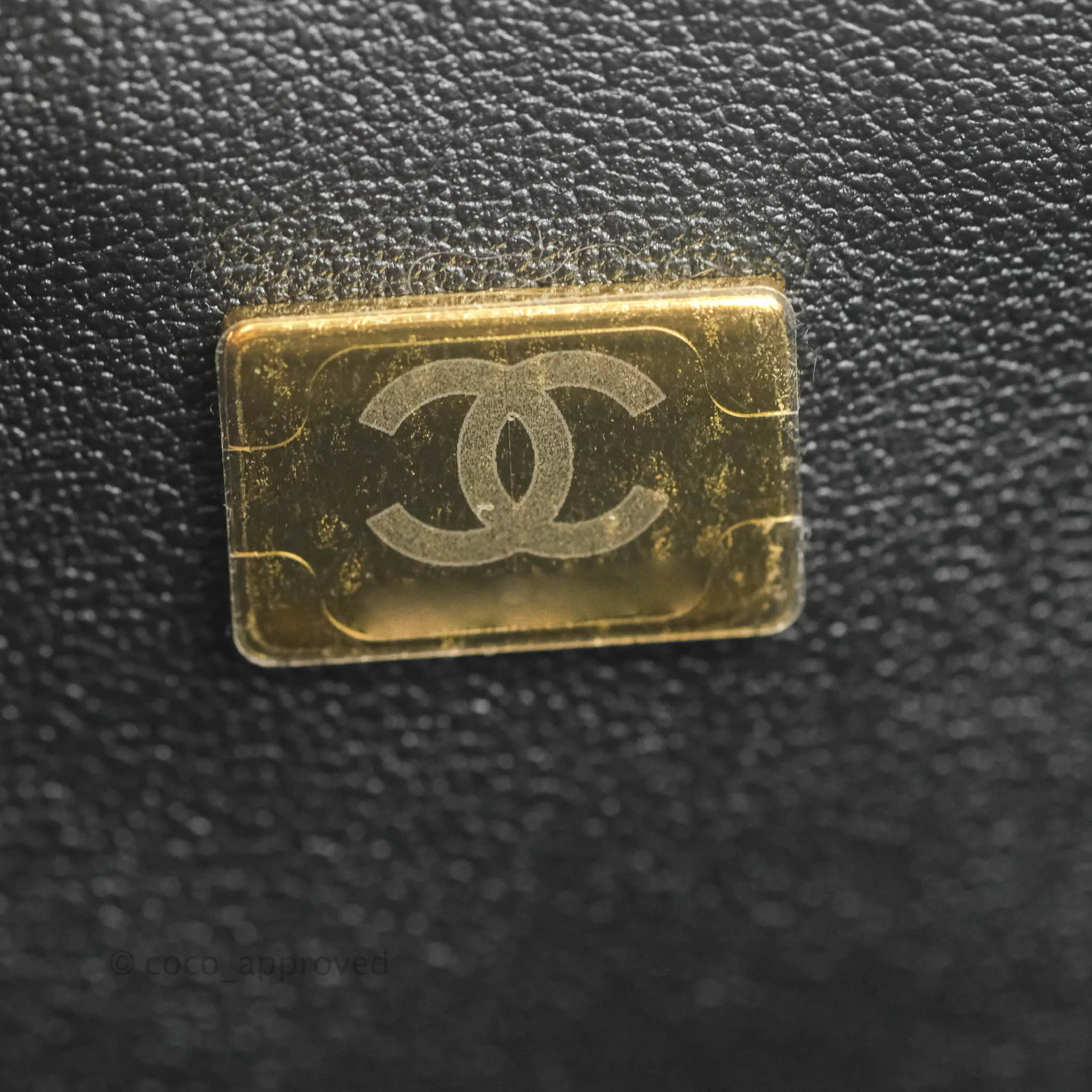 Chanel Top Handle Mini Rectangular Flap Bag Black Lambskin Gold Hardware
