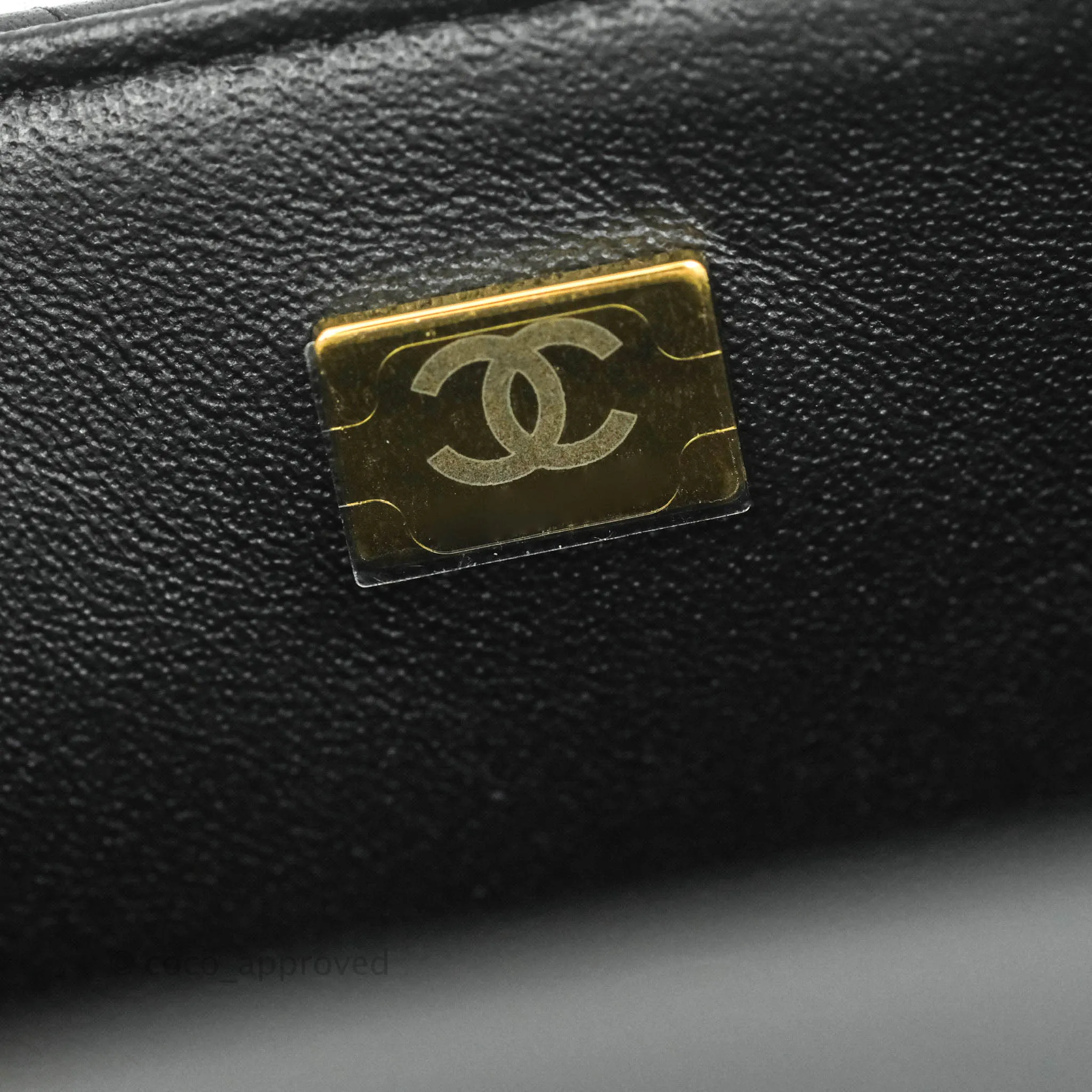 Chanel Top Handle Mini Rectangular Flap Bag Black Lambskin Gold Hardware