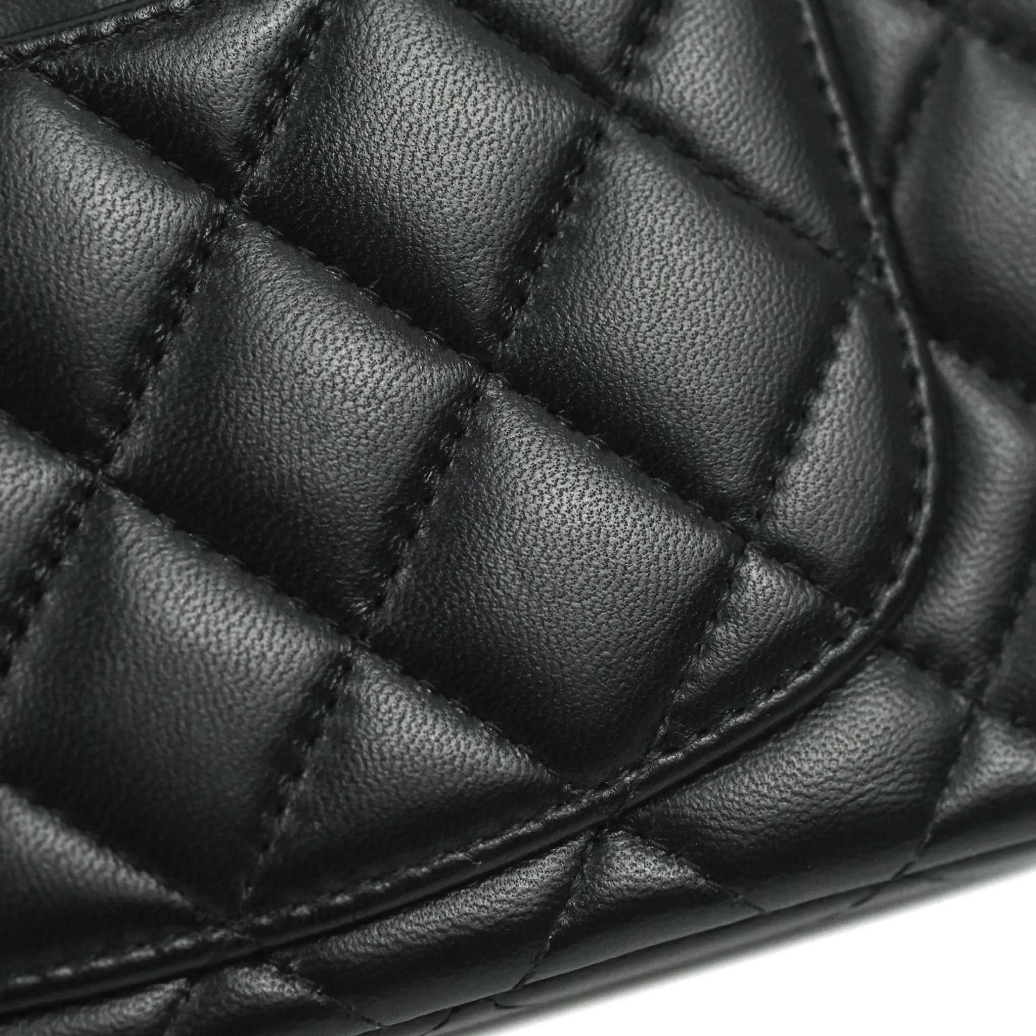 Chanel Top Handle Mini Rectangular Flap Bag Black Lambskin Gold Hardware