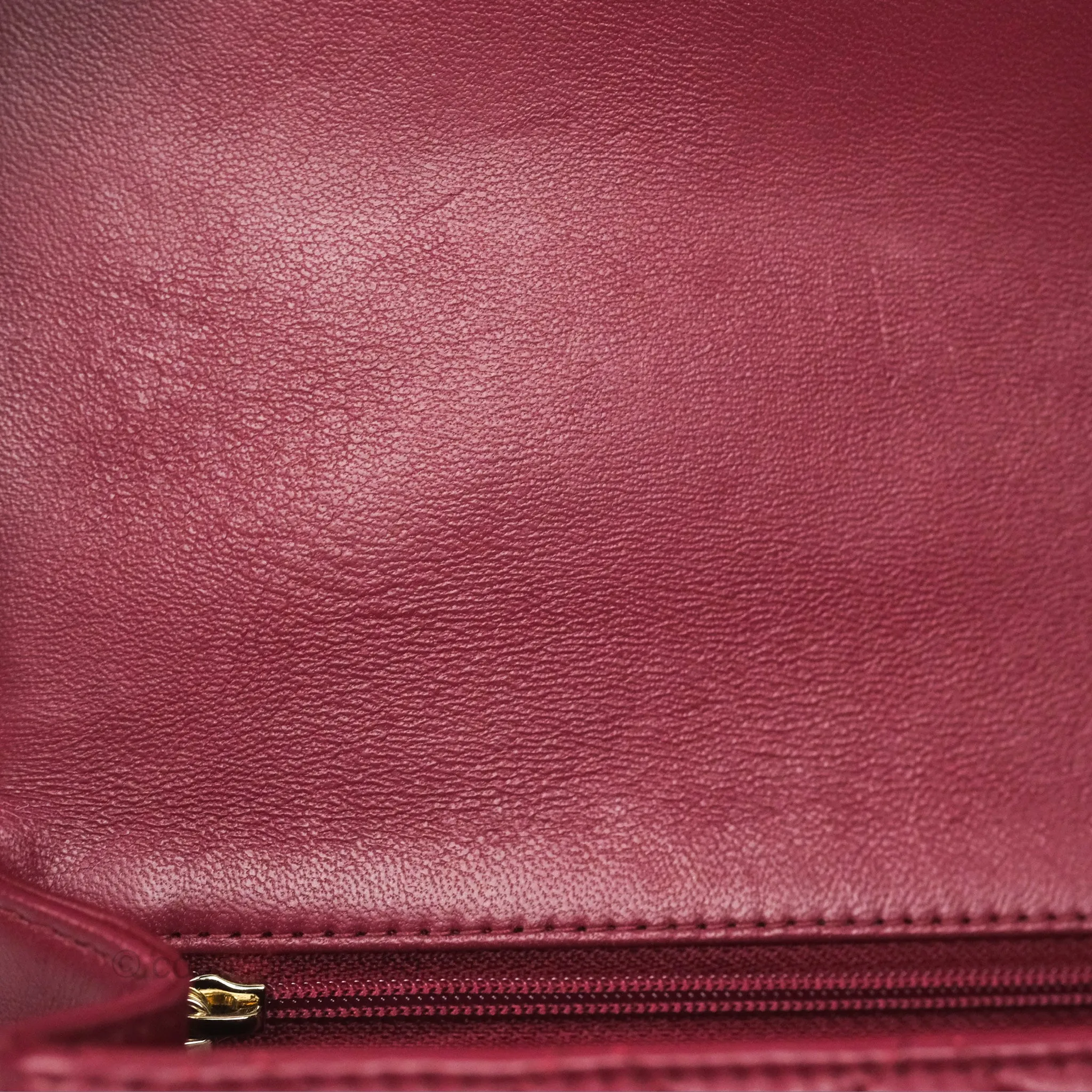 Chanel Top Handle Mini Rectangular Flap Bag Burgundy Red Lambskin Gold Hardware