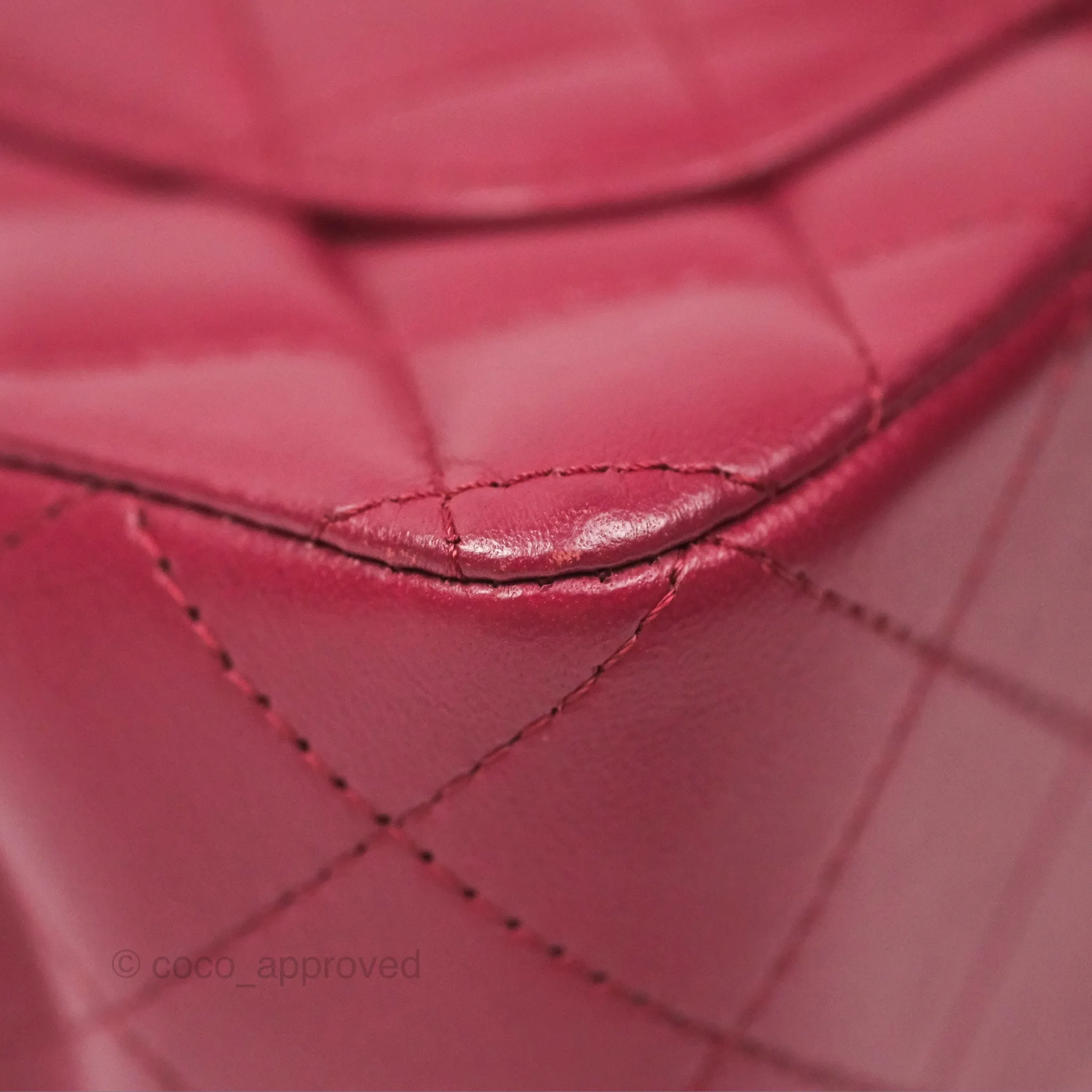 Chanel Top Handle Mini Rectangular Flap Bag Burgundy Red Lambskin Gold Hardware