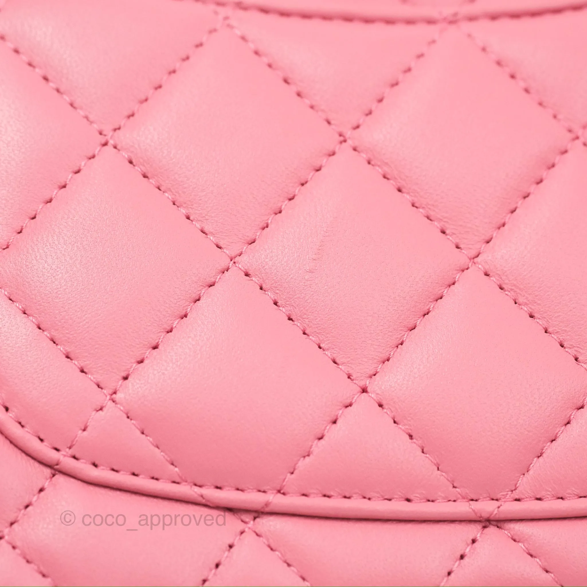 Chanel Top Handle Mini Rectangular Flap Bag Pink Lambskin Gold Hardware