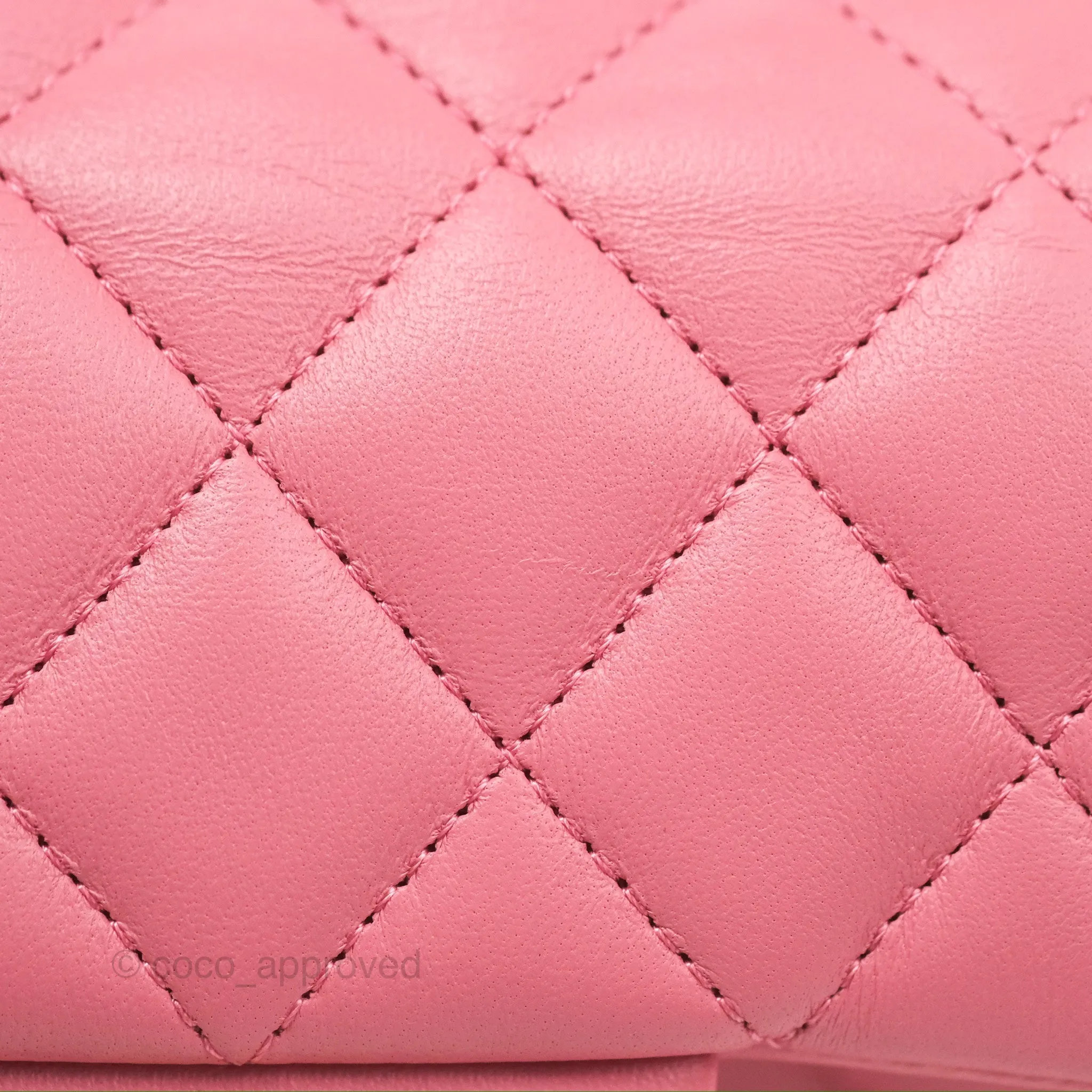 Chanel Top Handle Mini Rectangular Flap Bag Pink Lambskin Gold Hardware