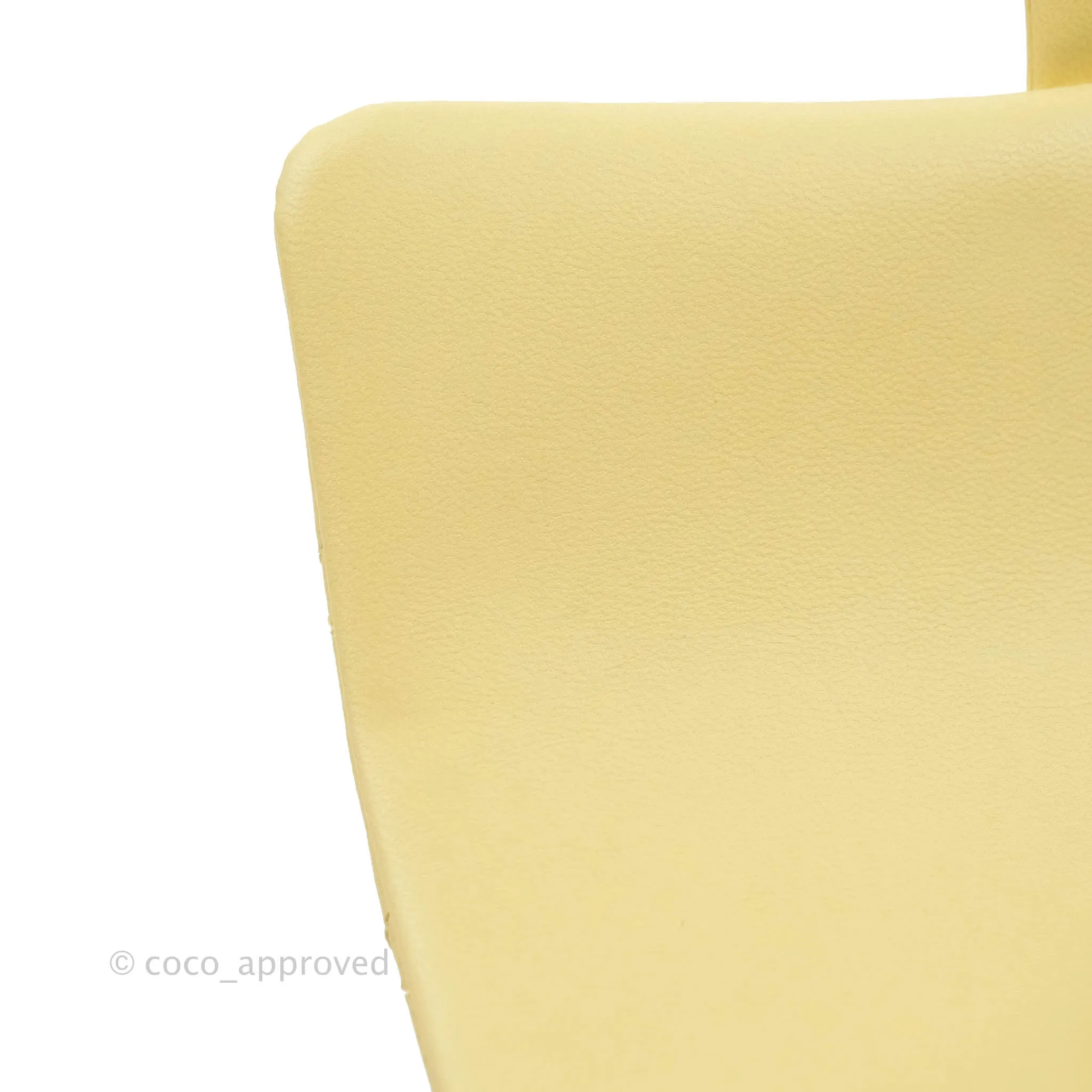 Chanel Top Handle Mini Rectangular Flap Bag Yellow Lambskin Gold Hardware