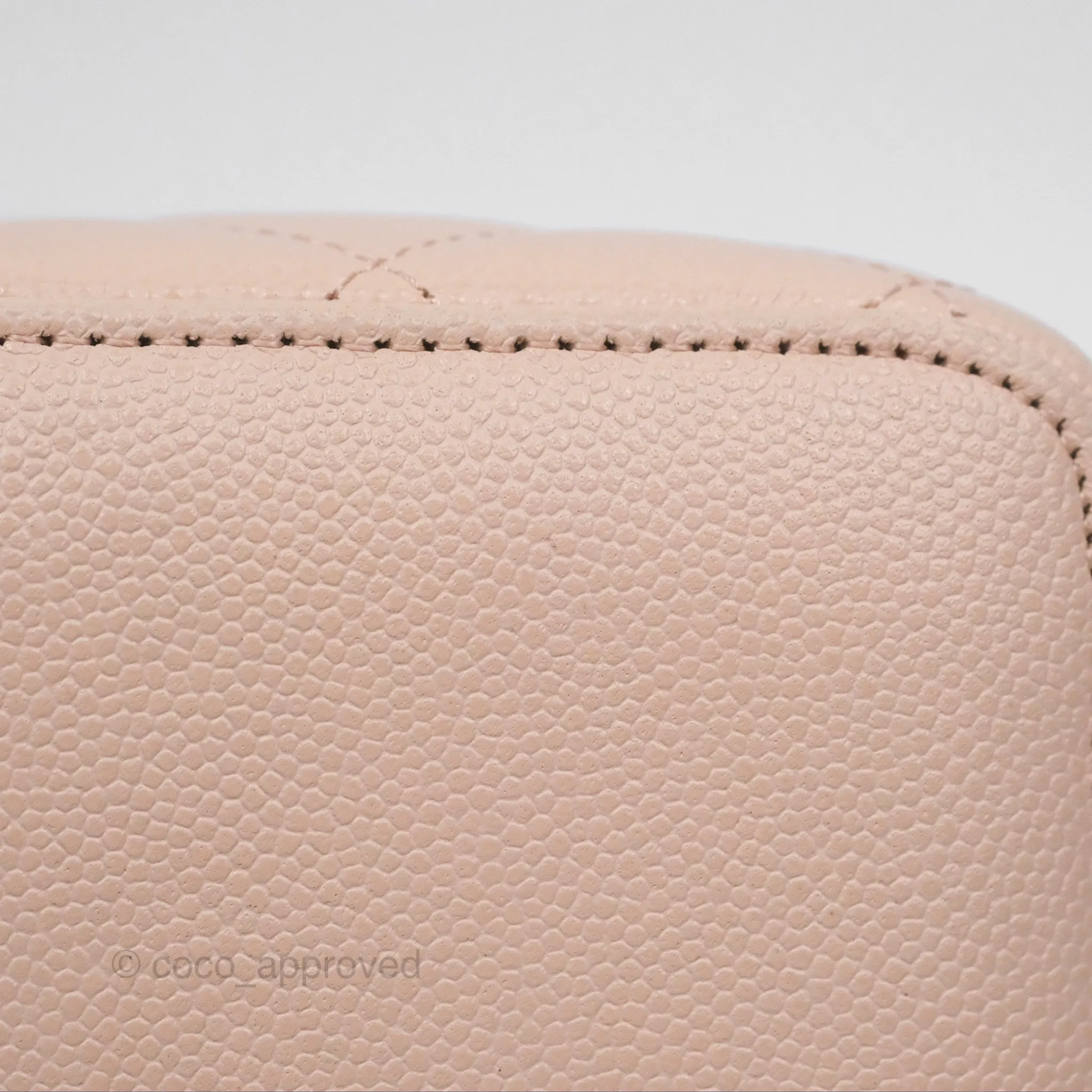 Chanel Vanity Rectangular With Chain Pink Caviar Gold Hardware