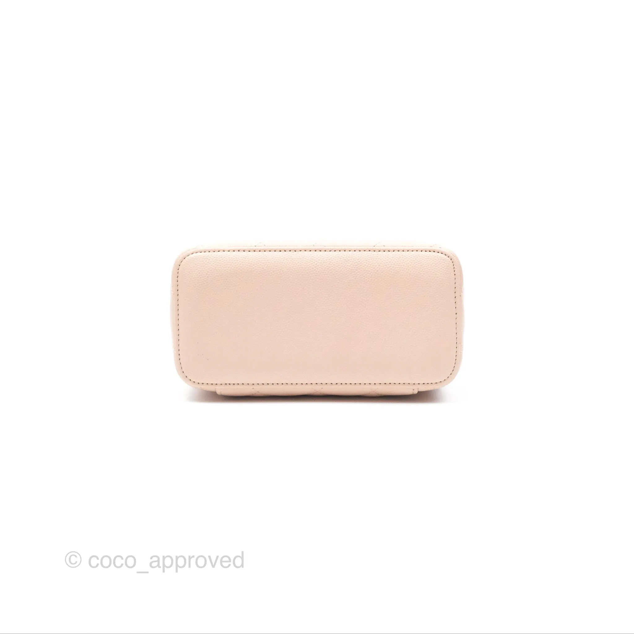Chanel Vanity Rectangular With Chain Pink Caviar Gold Hardware