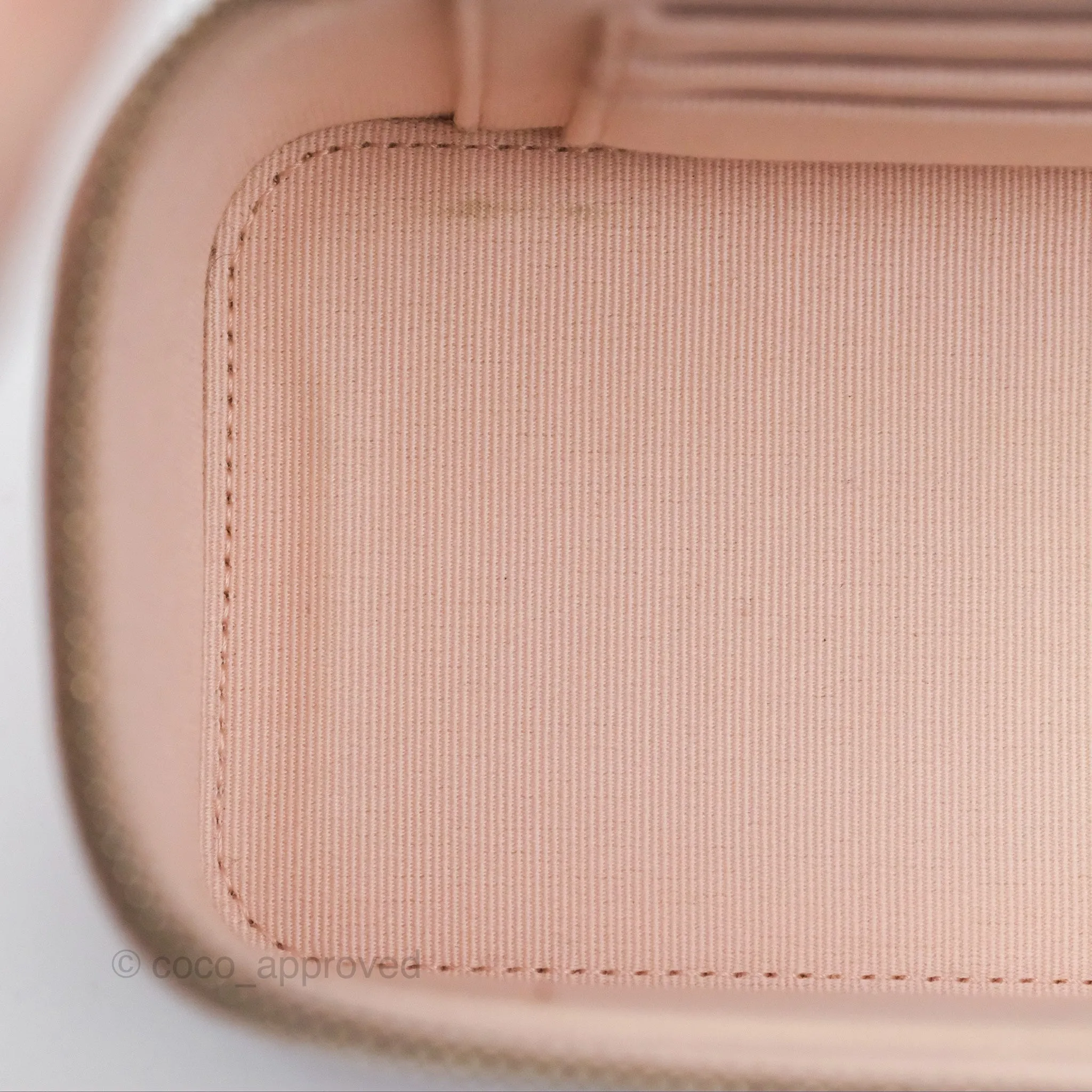 Chanel Vanity Rectangular With Chain Pink Caviar Gold Hardware