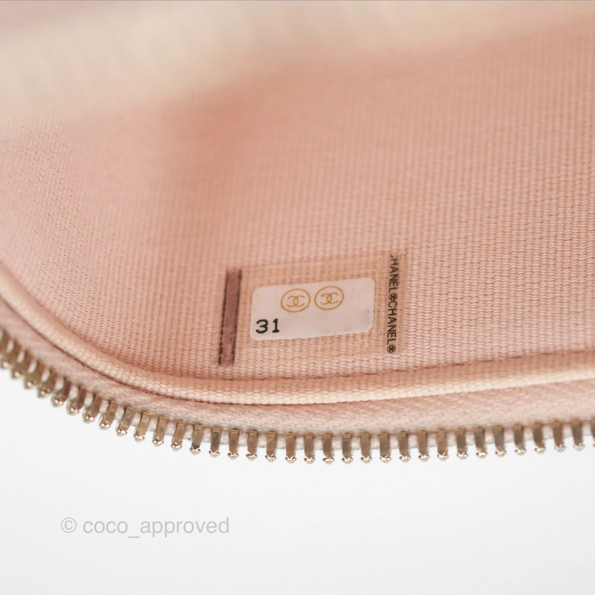 Chanel Vanity Rectangular With Chain Pink Caviar Gold Hardware