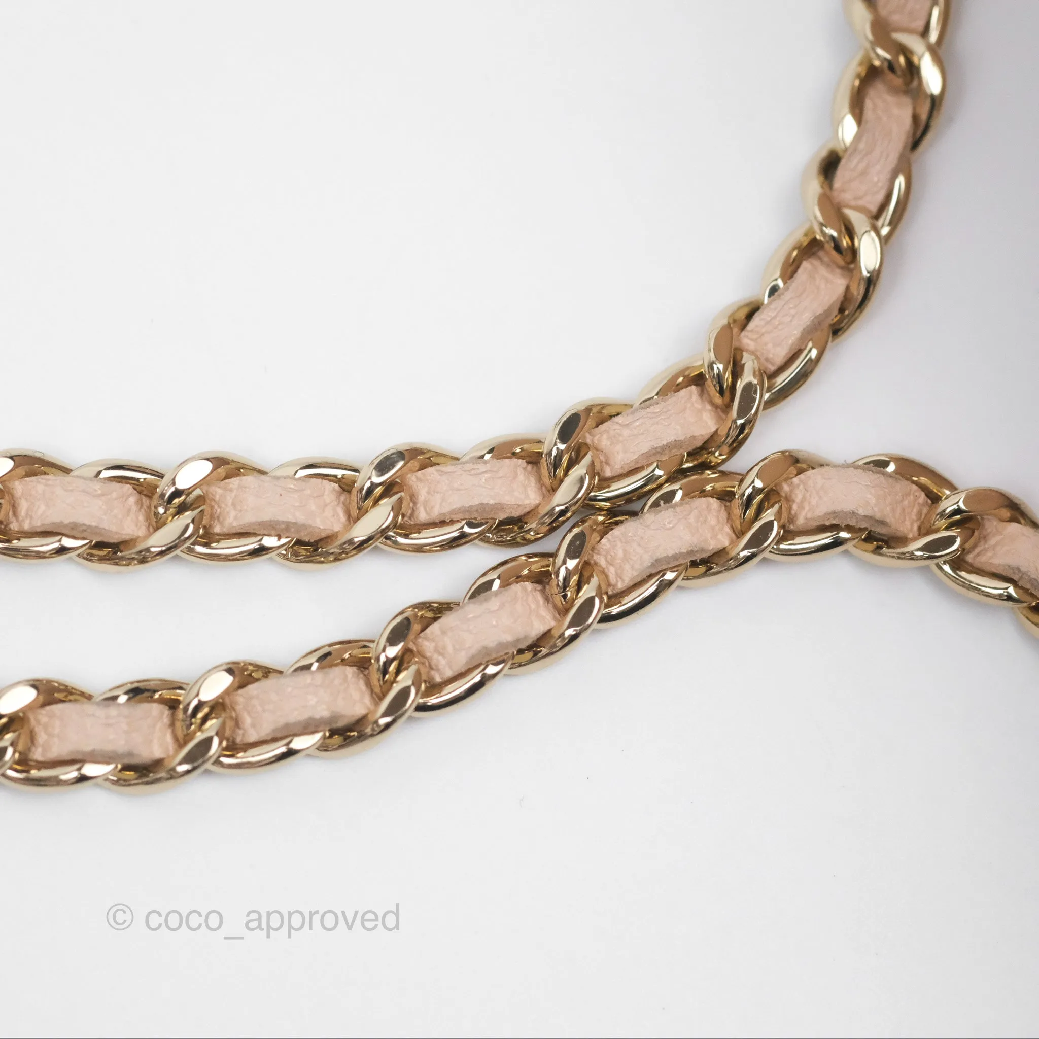 Chanel Vanity Rectangular With Chain Pink Caviar Gold Hardware