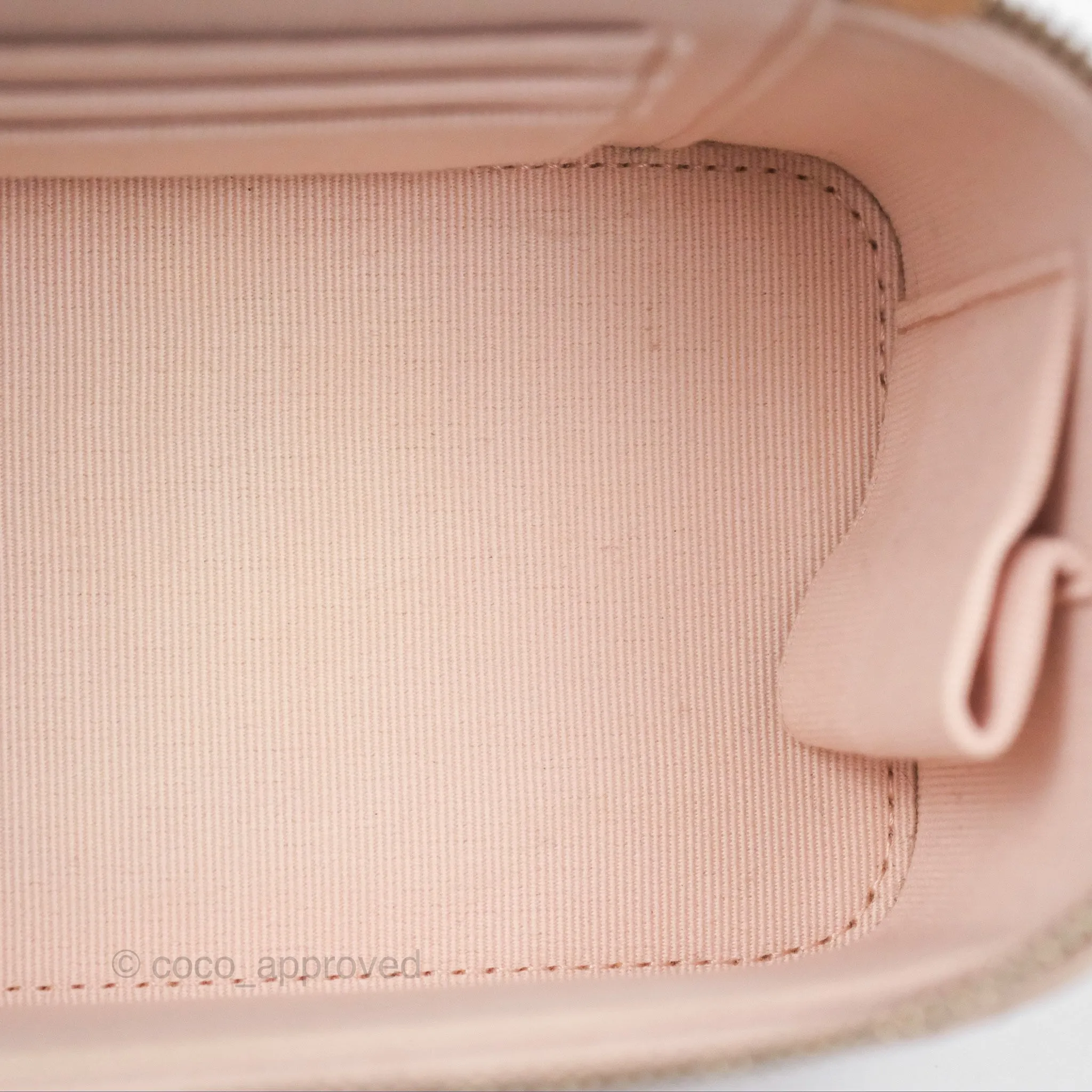 Chanel Vanity Rectangular With Chain Pink Caviar Gold Hardware