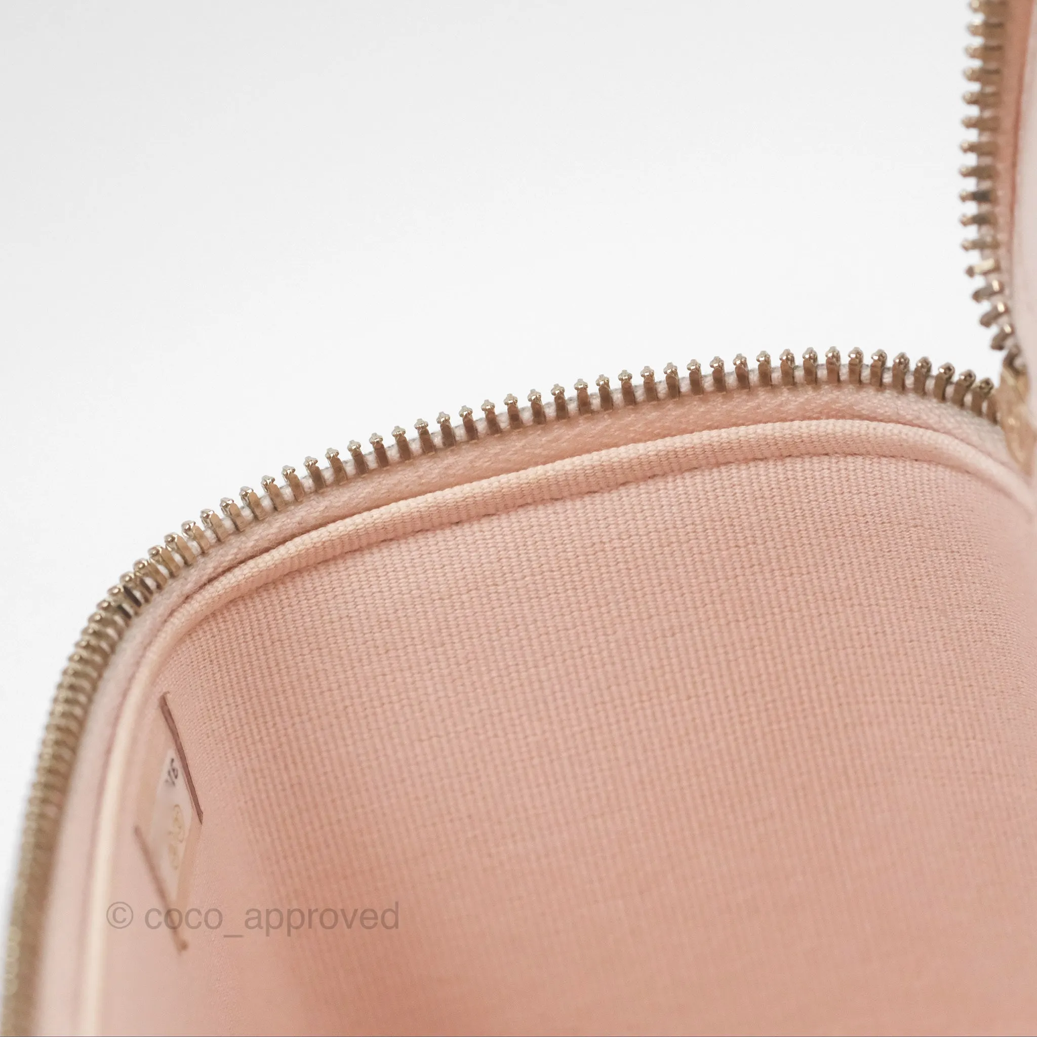 Chanel Vanity Rectangular With Chain Pink Caviar Gold Hardware