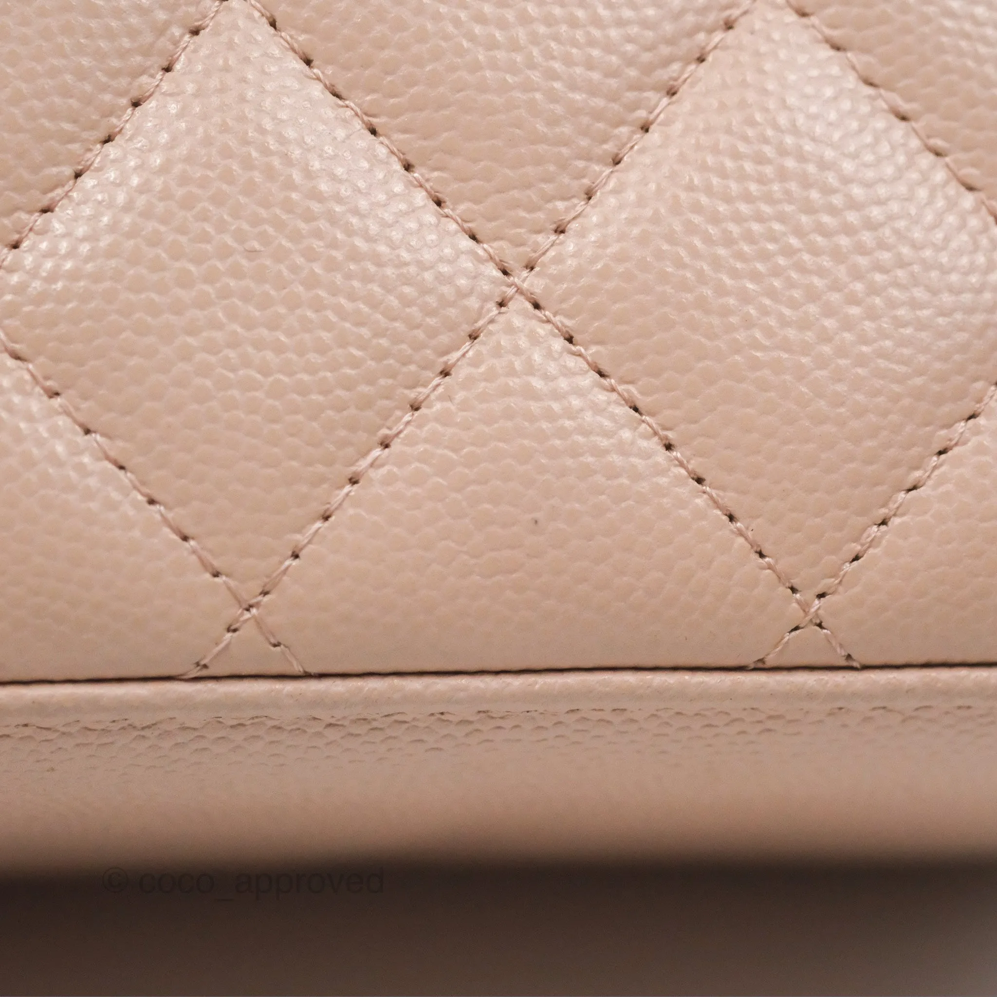 Chanel Vanity Rectangular With Chain Pink Caviar Gold Hardware