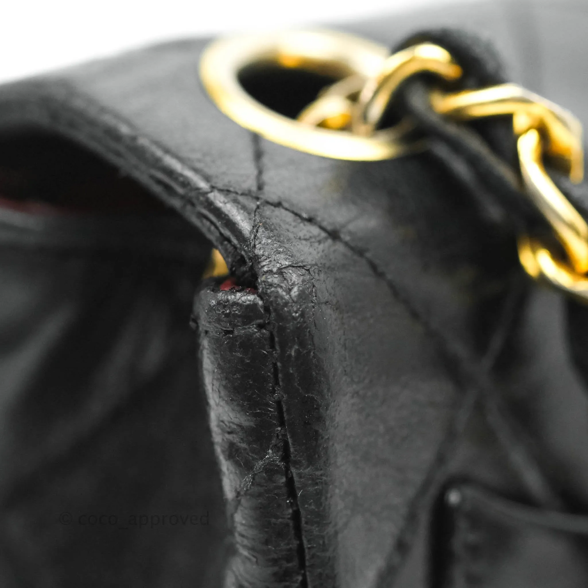 Chanel Vintage Mini Square Black Lambskin 24K Gold Hardware