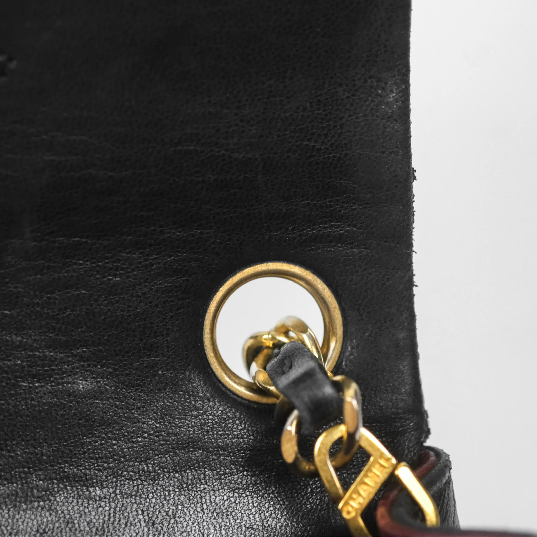 Chanel Vintage Mini Square Black Lambskin 24K Gold Hardware