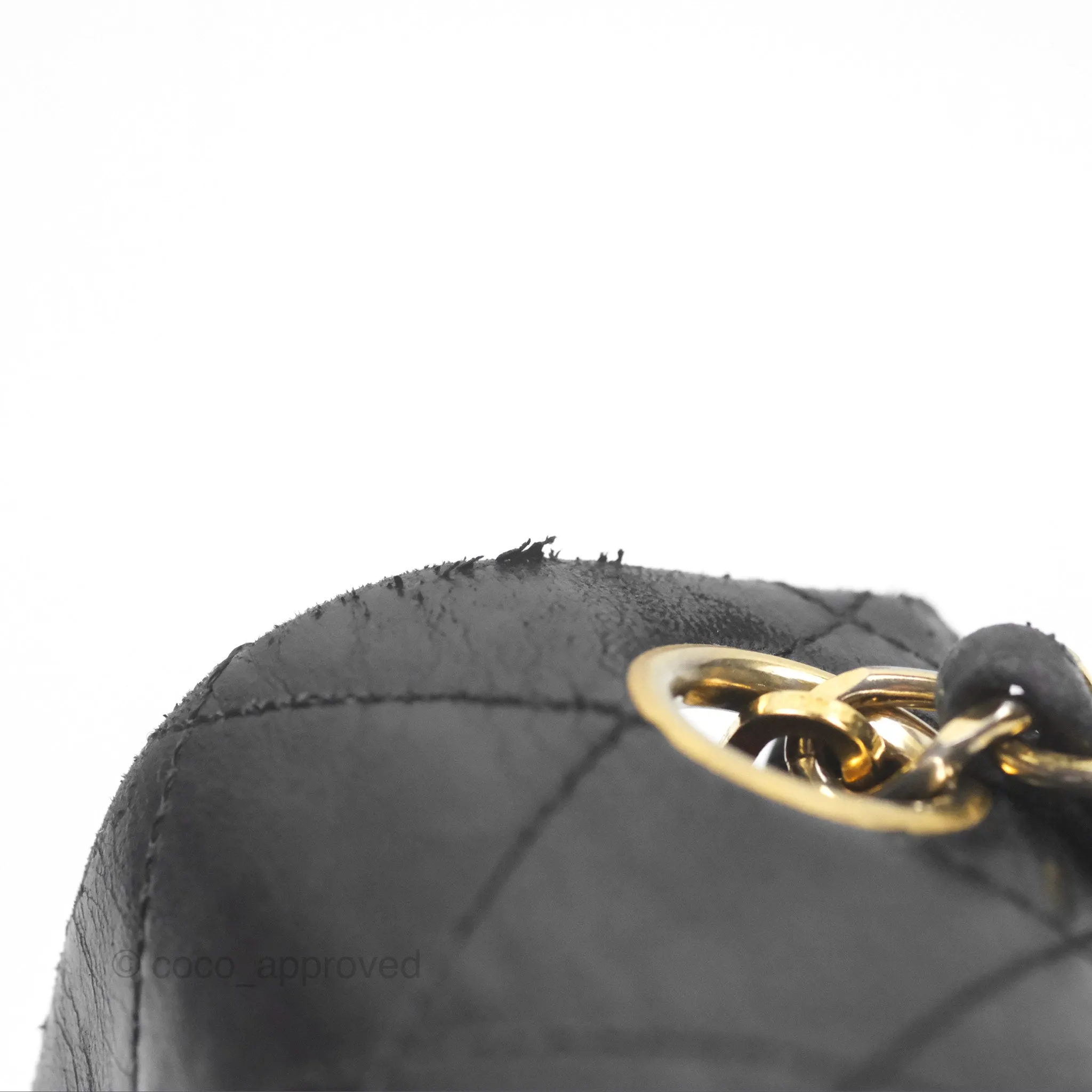 Chanel Vintage Mini Square Black Lambskin 24K Gold Hardware