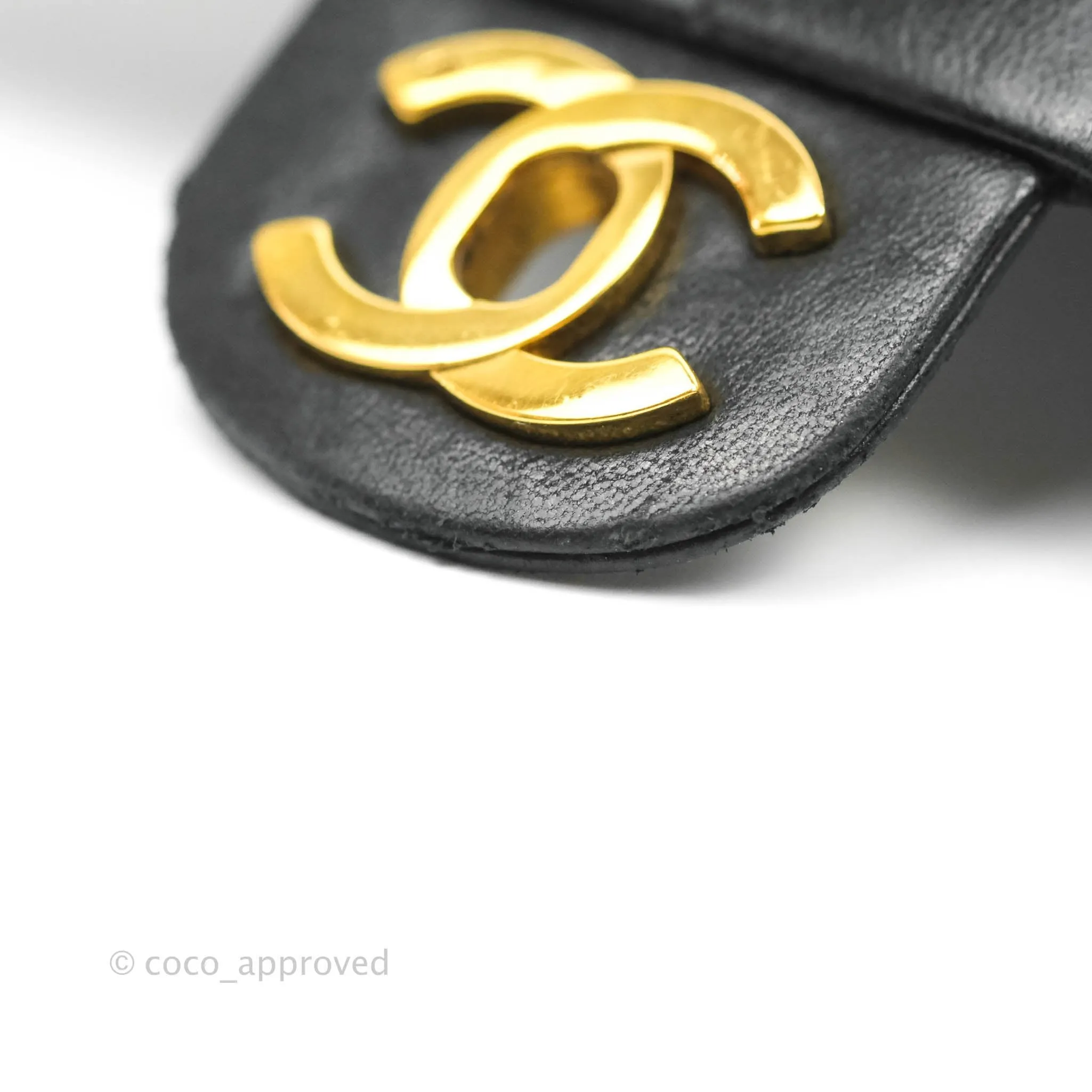 Chanel Vintage Mini Square Black Lambskin 24K Gold Hardware