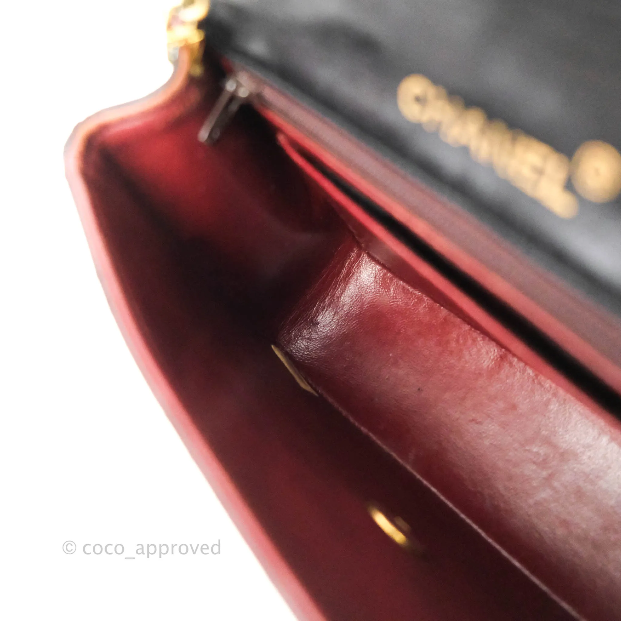 Chanel Vintage Mini Square Black Lambskin 24K Gold Hardware