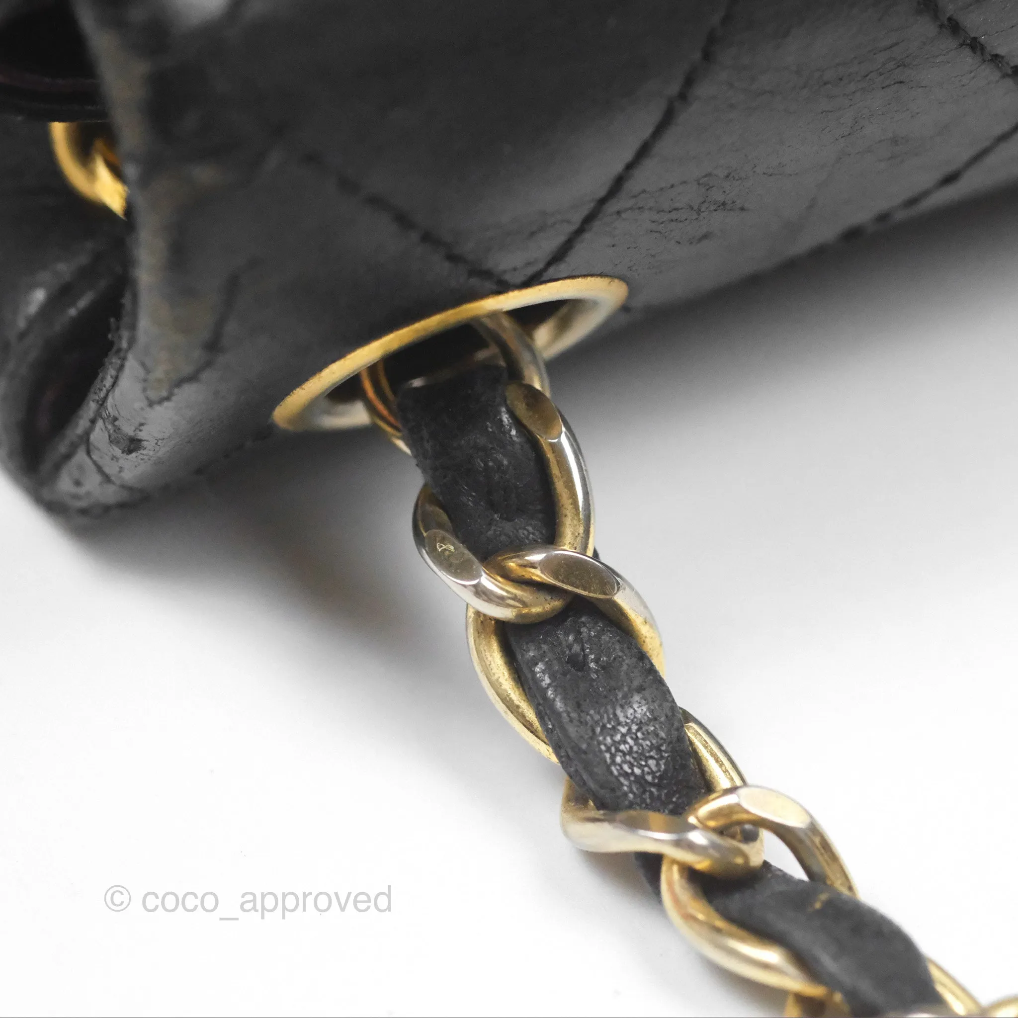 Chanel Vintage Mini Square Black Lambskin 24K Gold Hardware