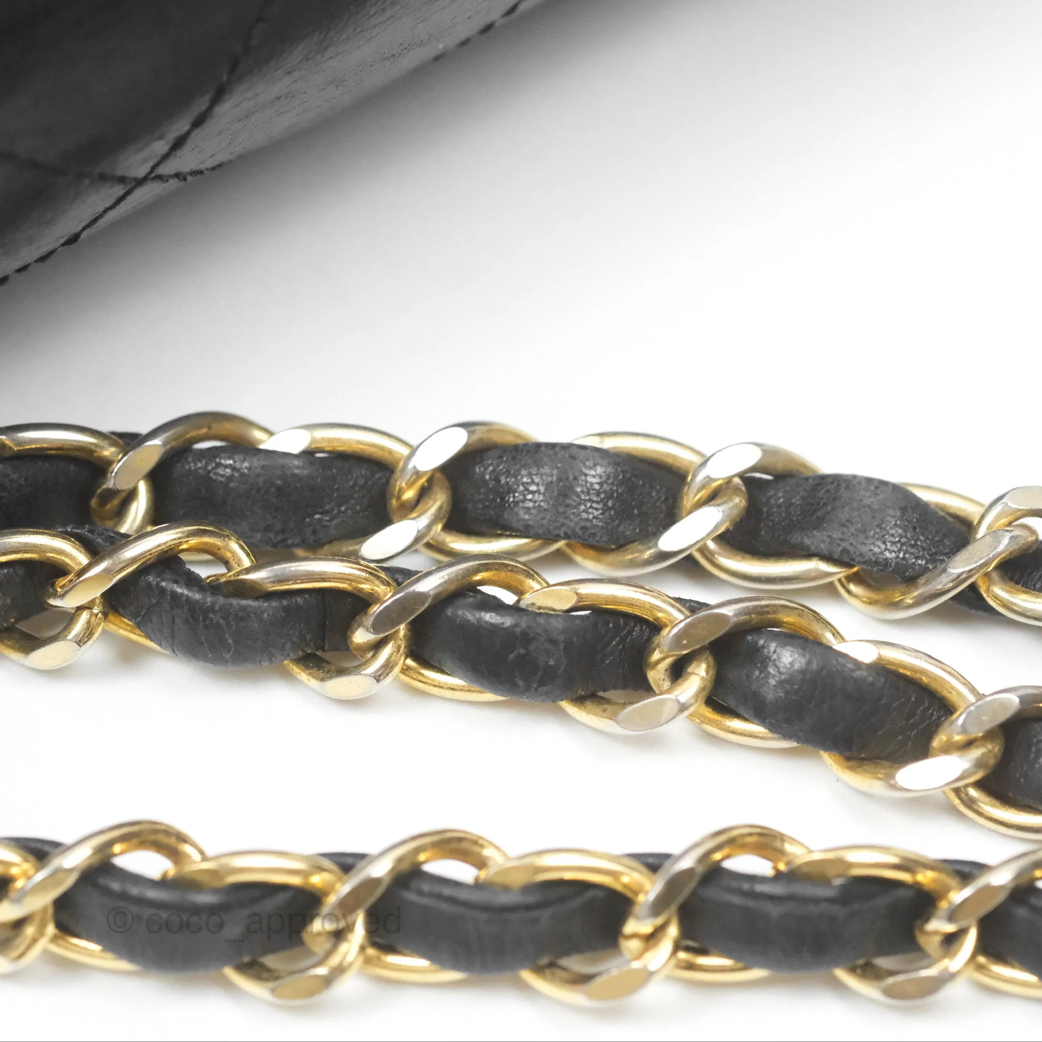Chanel Vintage Mini Square Black Lambskin 24K Gold Hardware