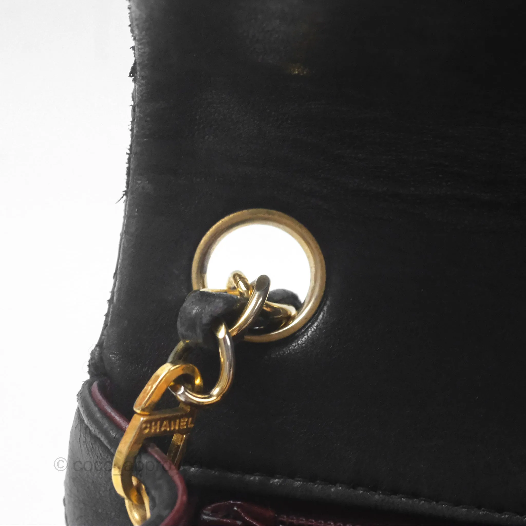 Chanel Vintage Mini Square Black Lambskin 24K Gold Hardware