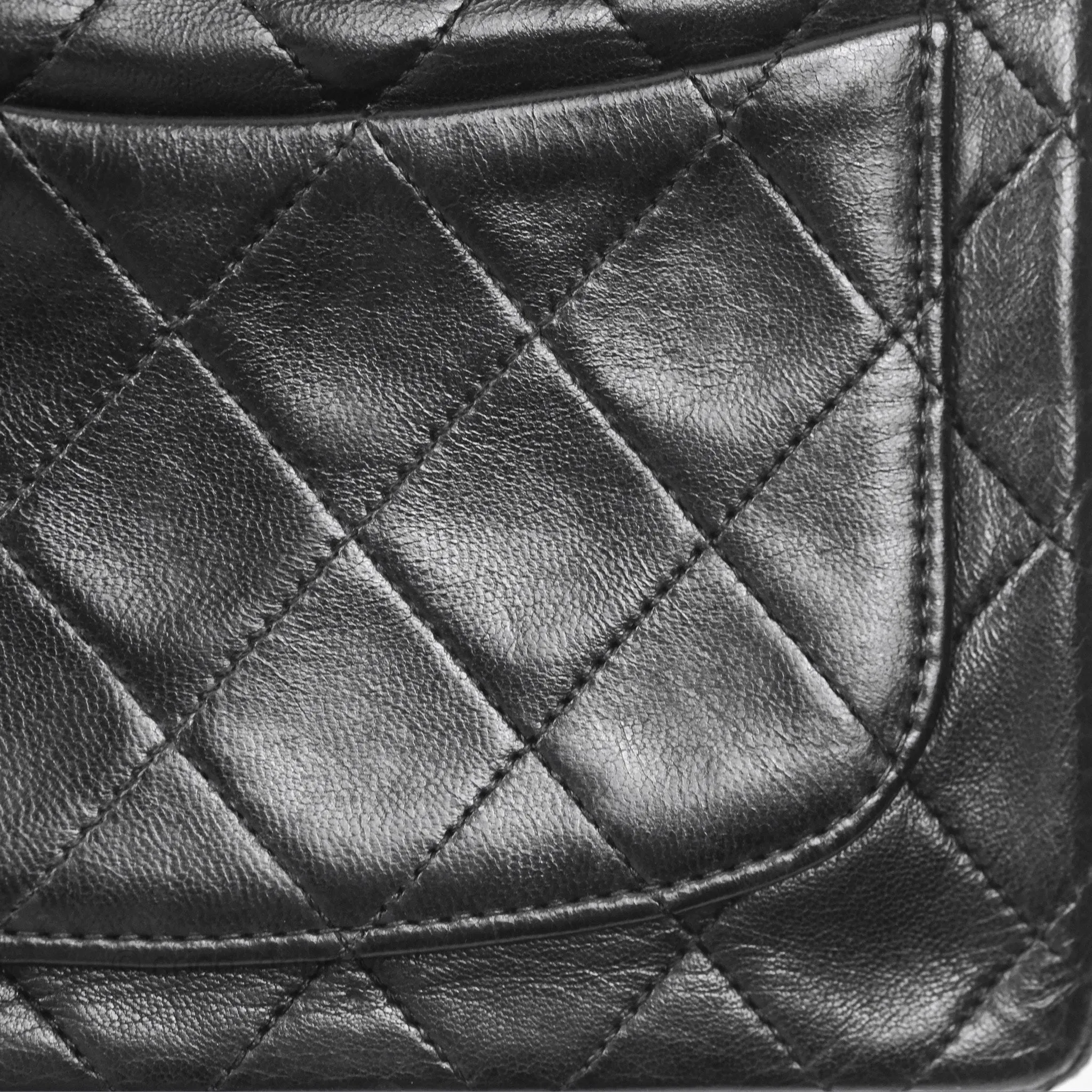 Chanel Vintage Mini Square Black Lambskin 24K Gold Hardware