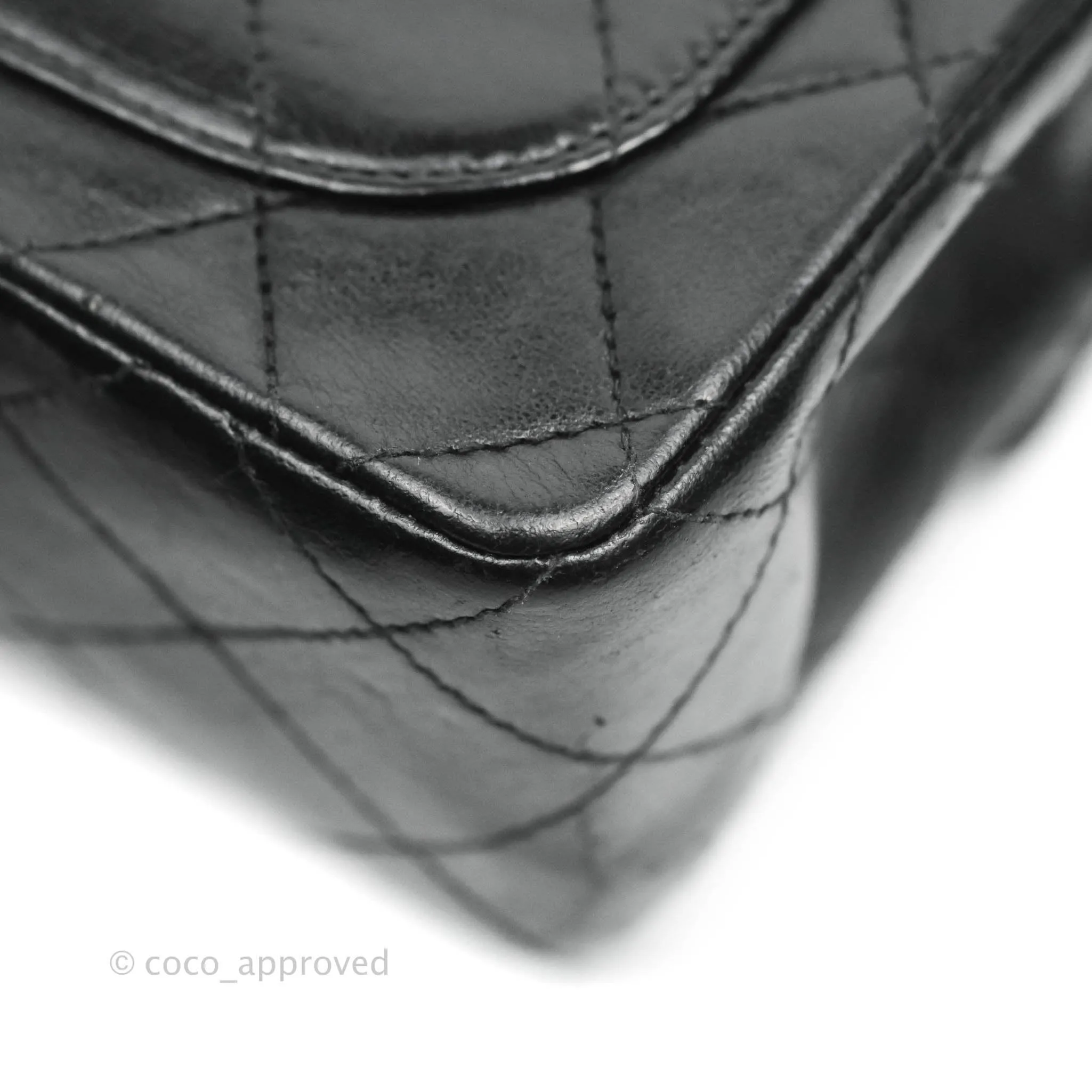 Chanel Vintage Mini Square Black Lambskin 24K Gold Hardware
