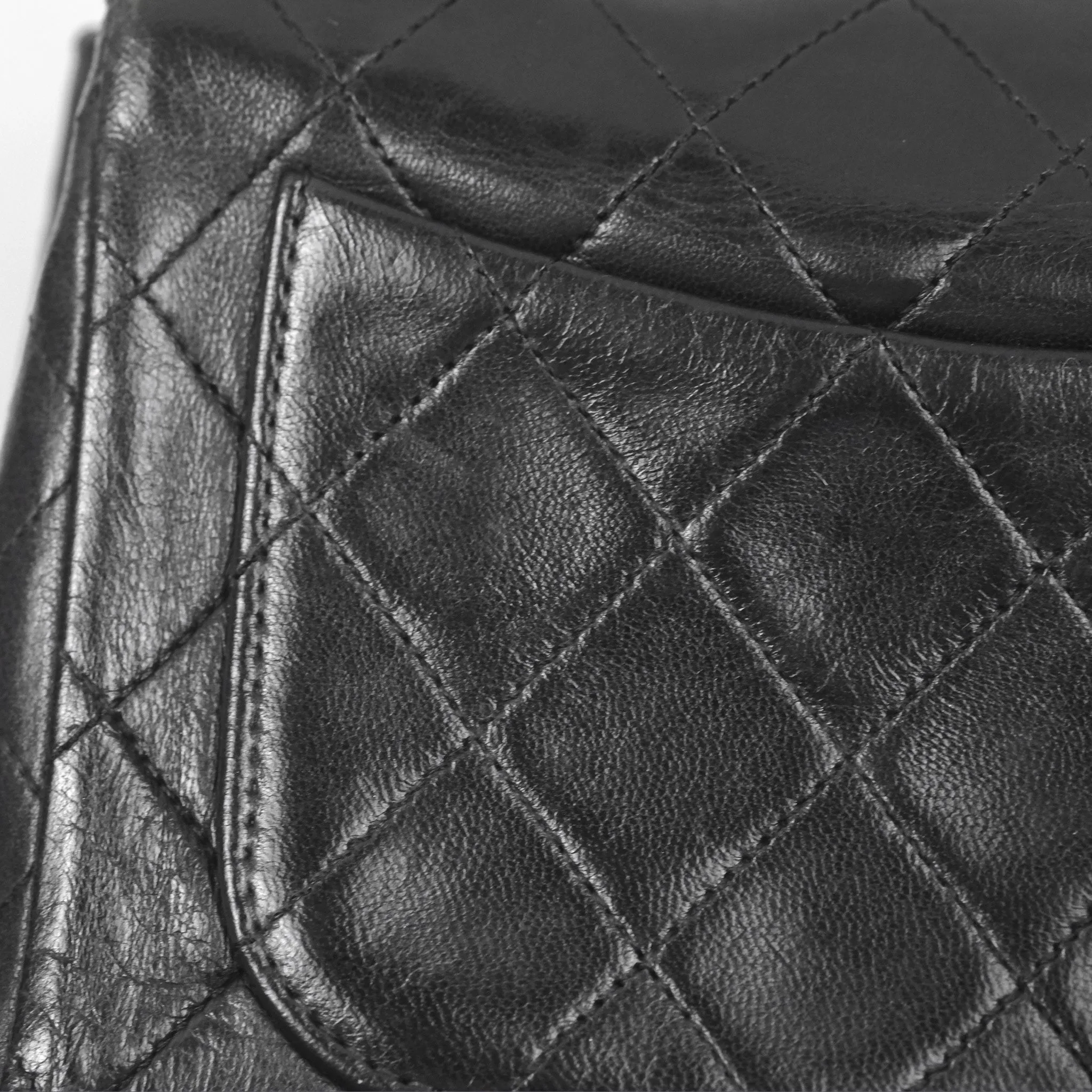 Chanel Vintage Mini Square Black Lambskin 24K Gold Hardware