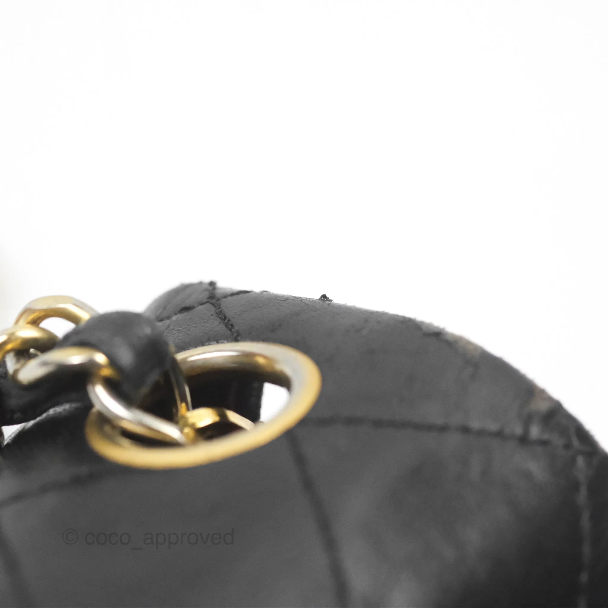 Chanel Vintage Mini Square Black Lambskin 24K Gold Hardware