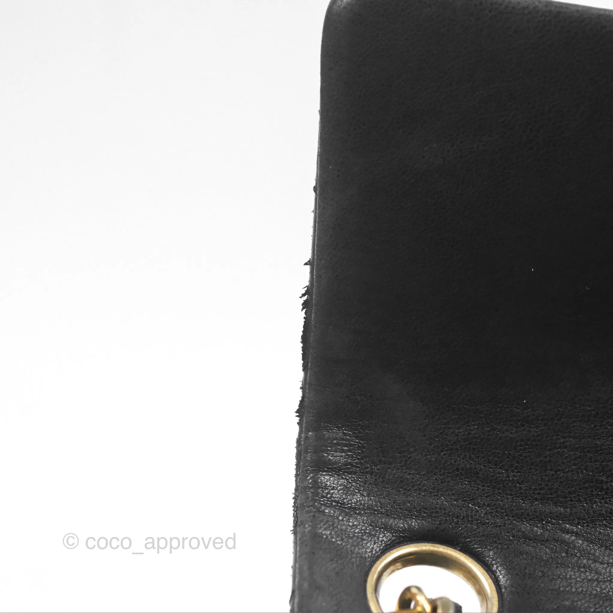 Chanel Vintage Mini Square Black Lambskin 24K Gold Hardware