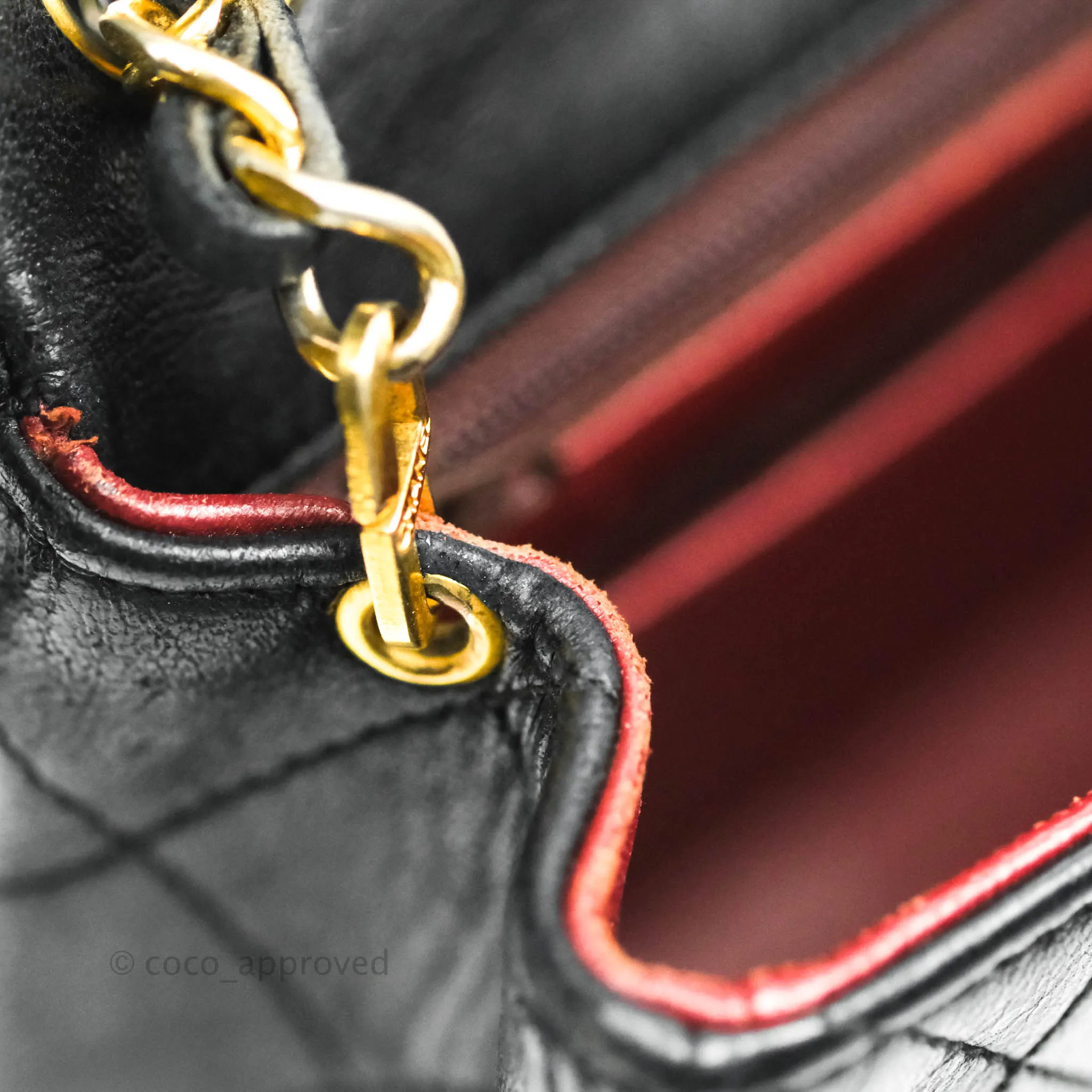Chanel Vintage Mini Square Black Lambskin 24K Gold Hardware