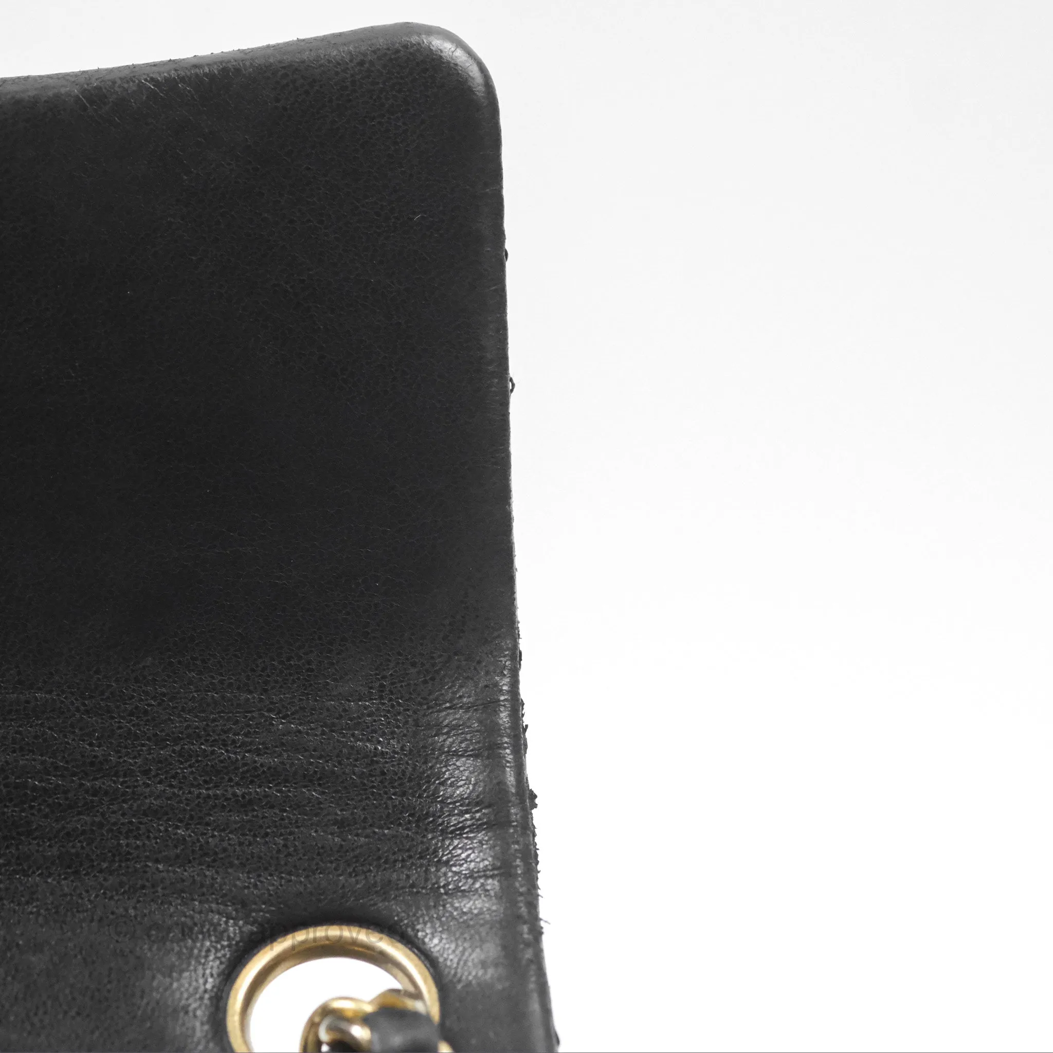 Chanel Vintage Mini Square Black Lambskin 24K Gold Hardware