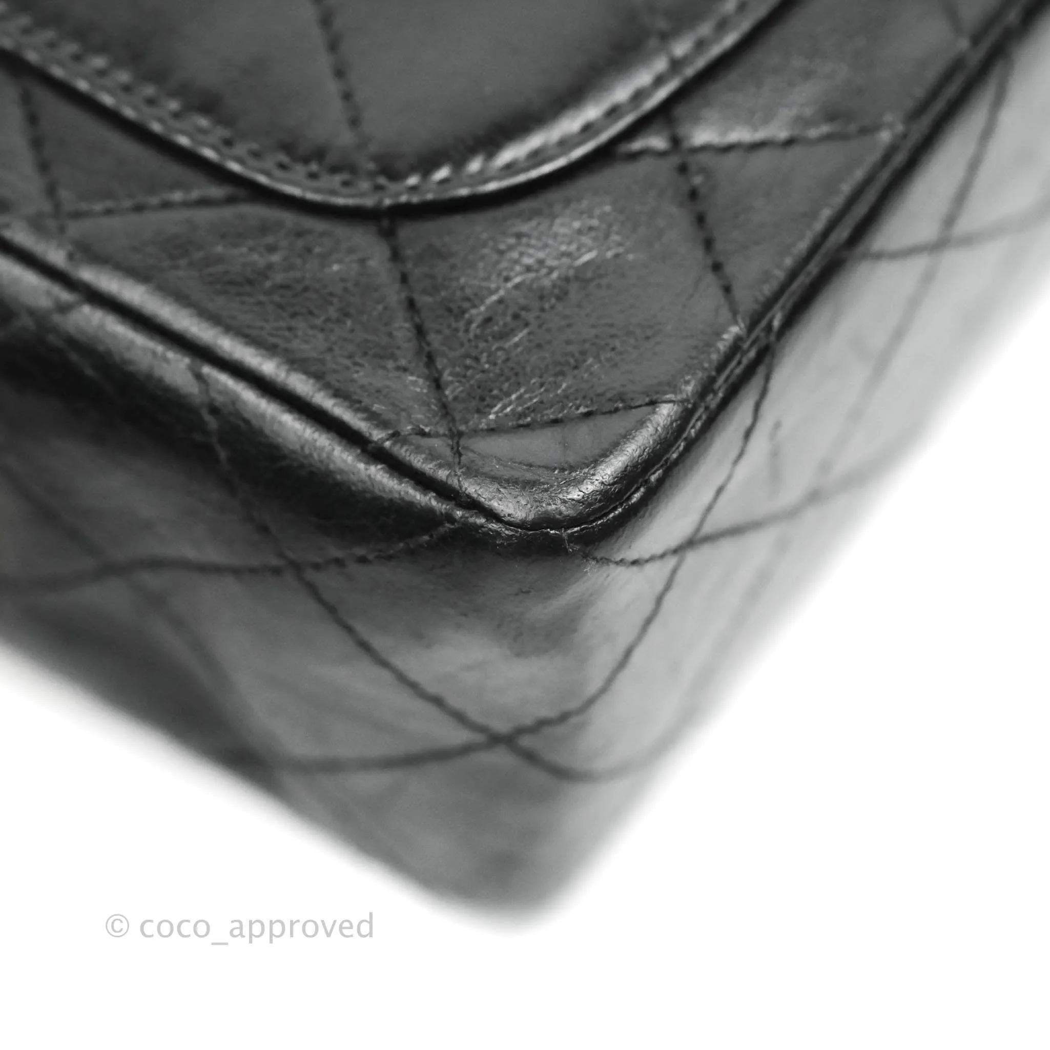 Chanel Vintage Mini Square Black Lambskin 24K Gold Hardware