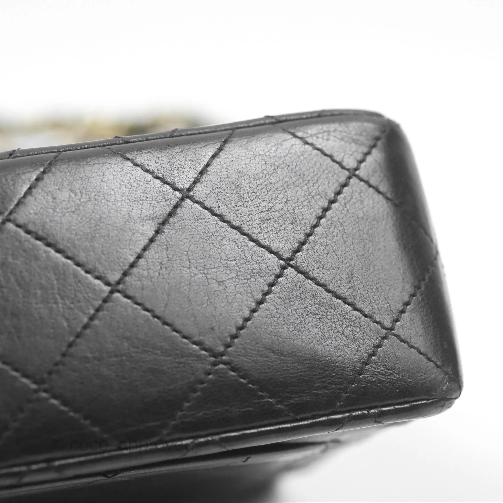 Chanel Vintage Mini Square Black Lambskin 24K Gold Hardware