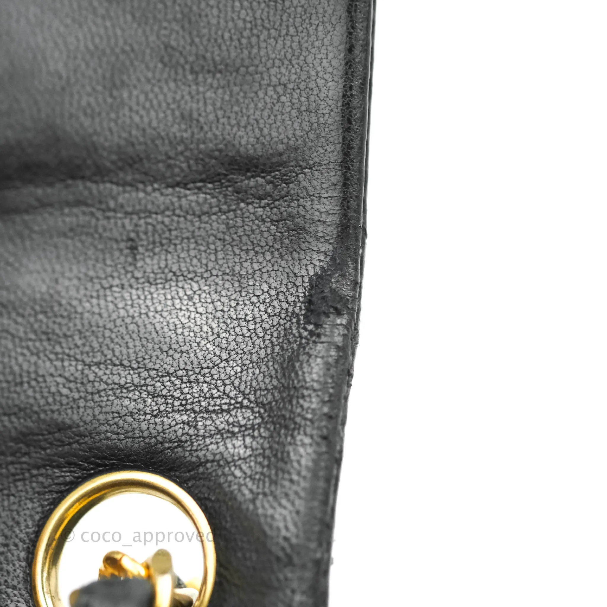 Chanel Vintage Mini Square Black Lambskin 24K Gold Hardware