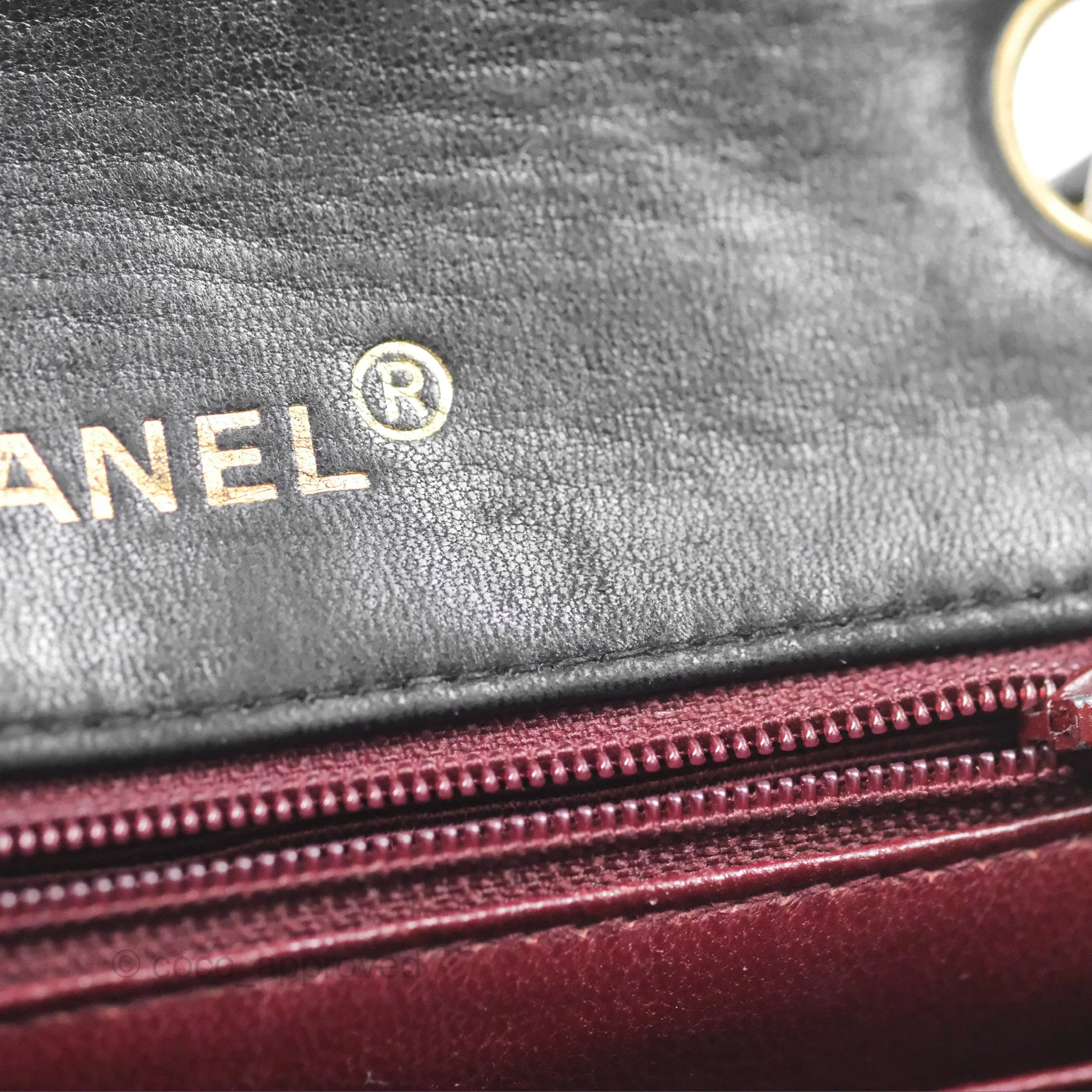 Chanel Vintage Mini Square Black Lambskin 24K Gold Hardware