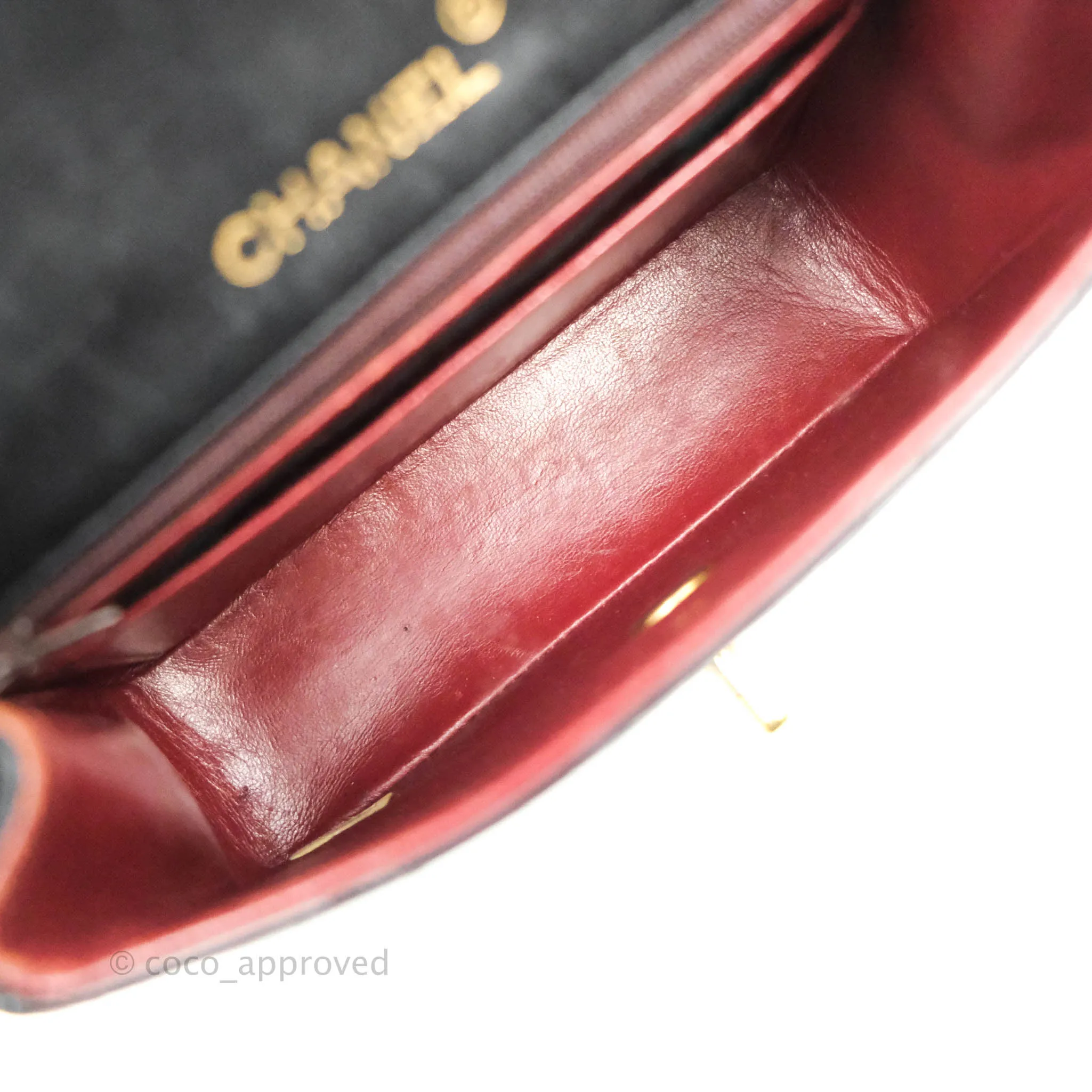 Chanel Vintage Mini Square Black Lambskin 24K Gold Hardware