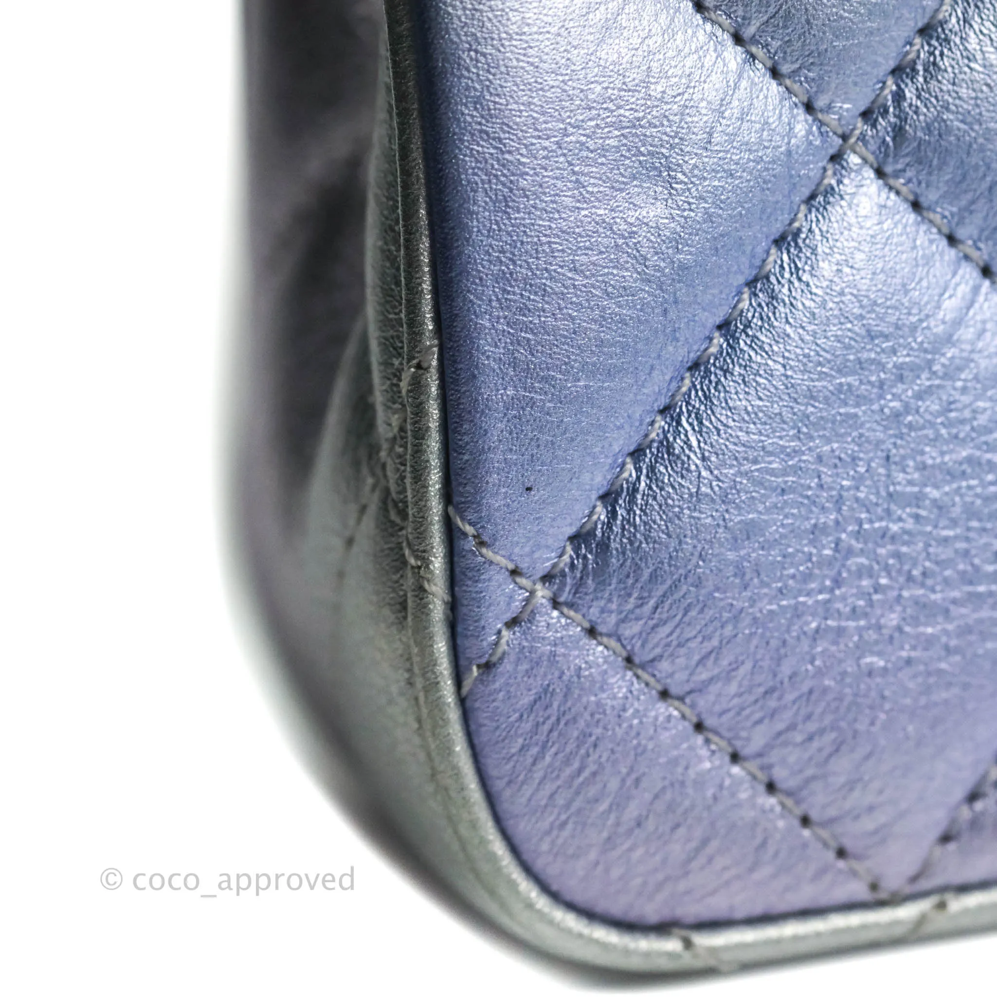 Chanel Wristlet Clutch Iridescent Rainbow Calfskin Leather 21K