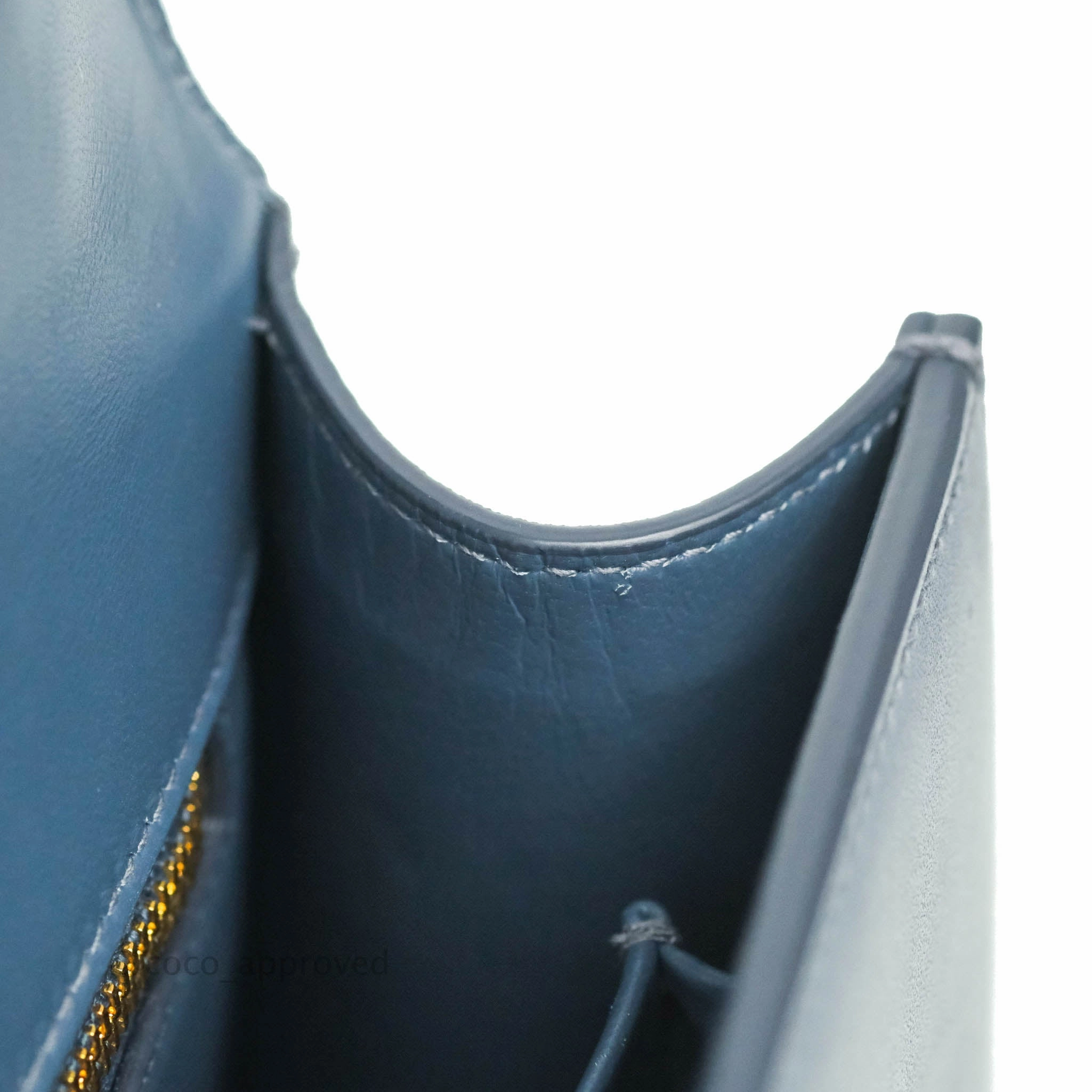 Christian Dior 30 Montaigne Bag Blue Calfskin Gold Hardware